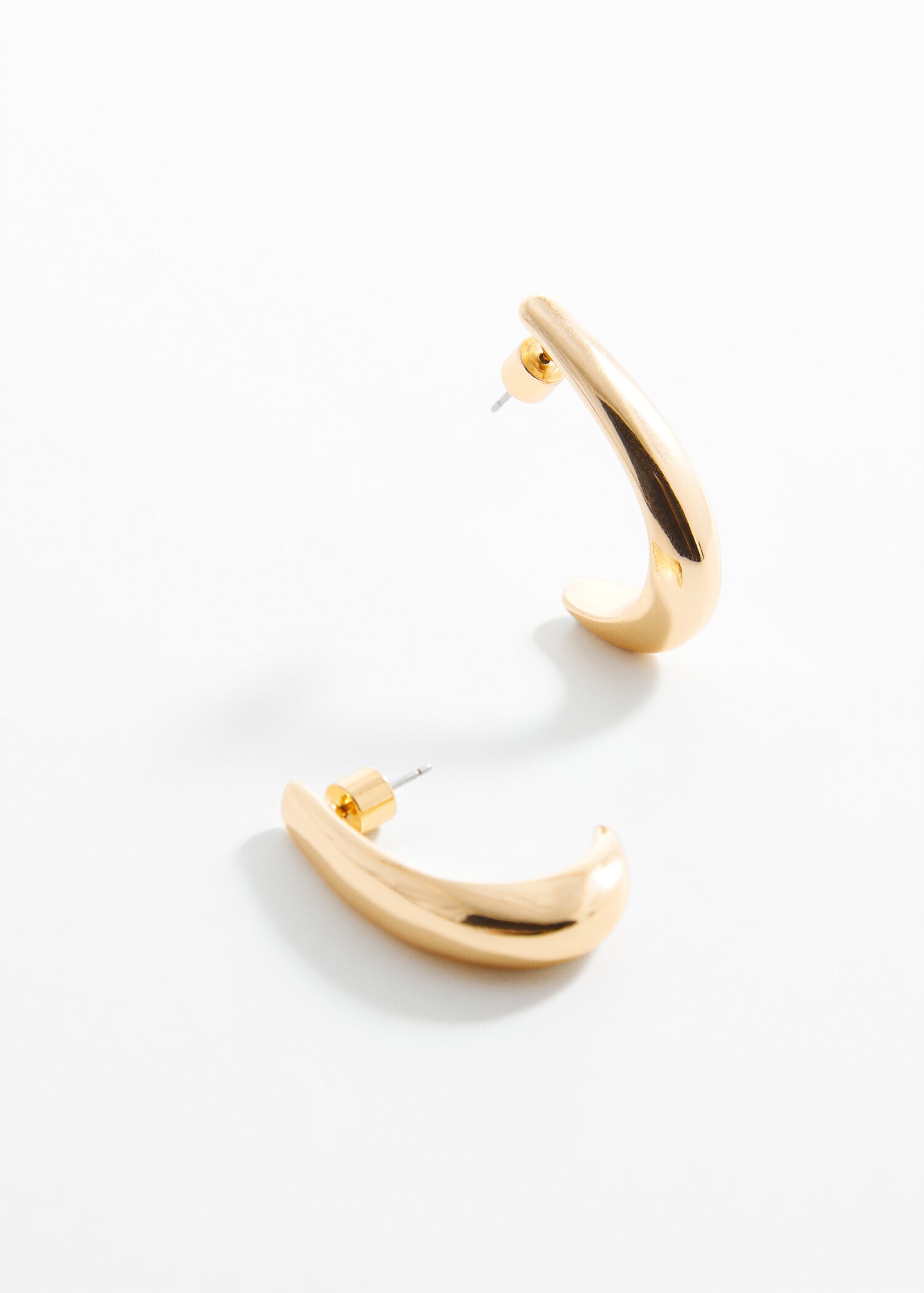 Oval hoop earrings - Medium plane