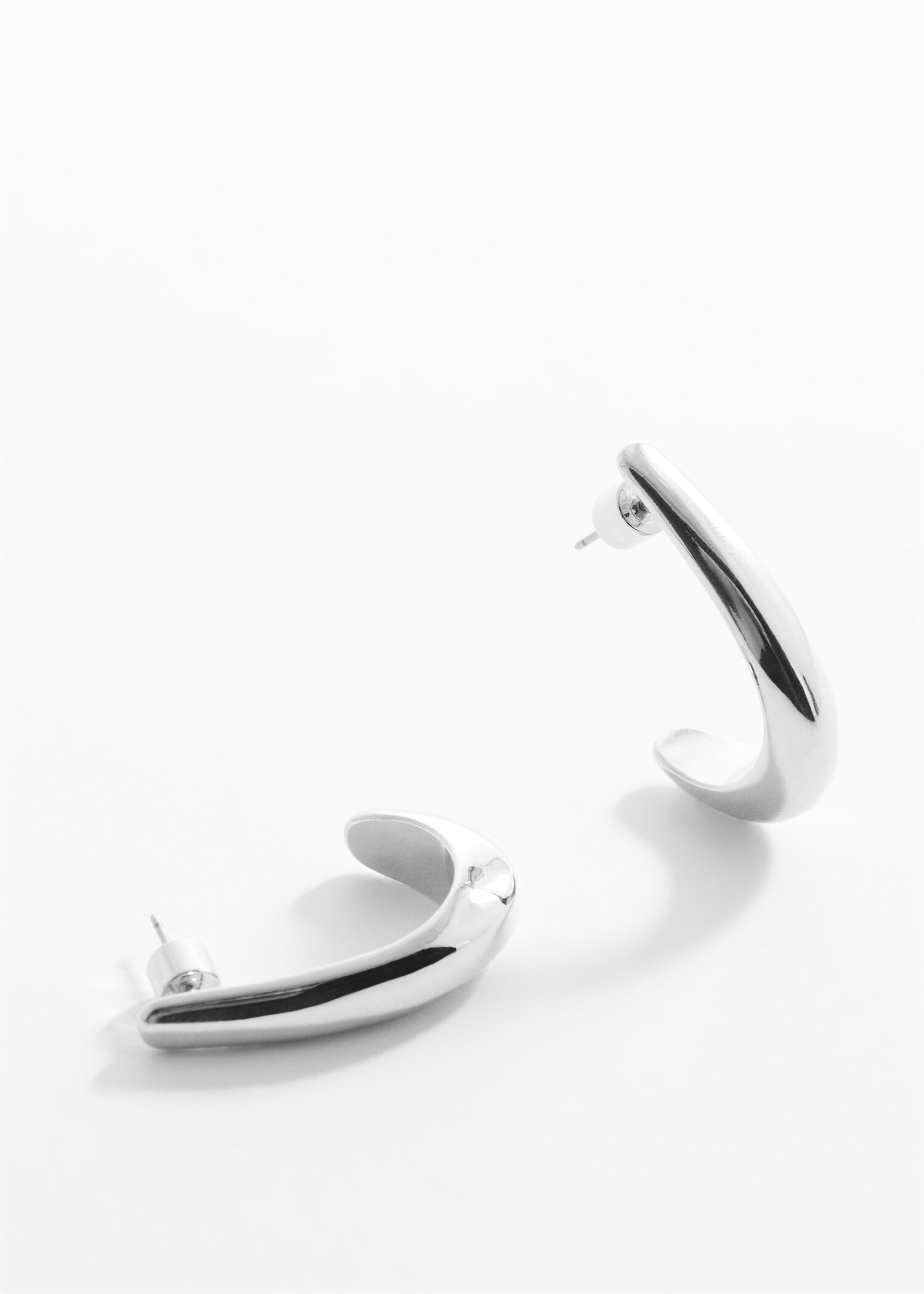 Oval hoop earrings - Medium plane