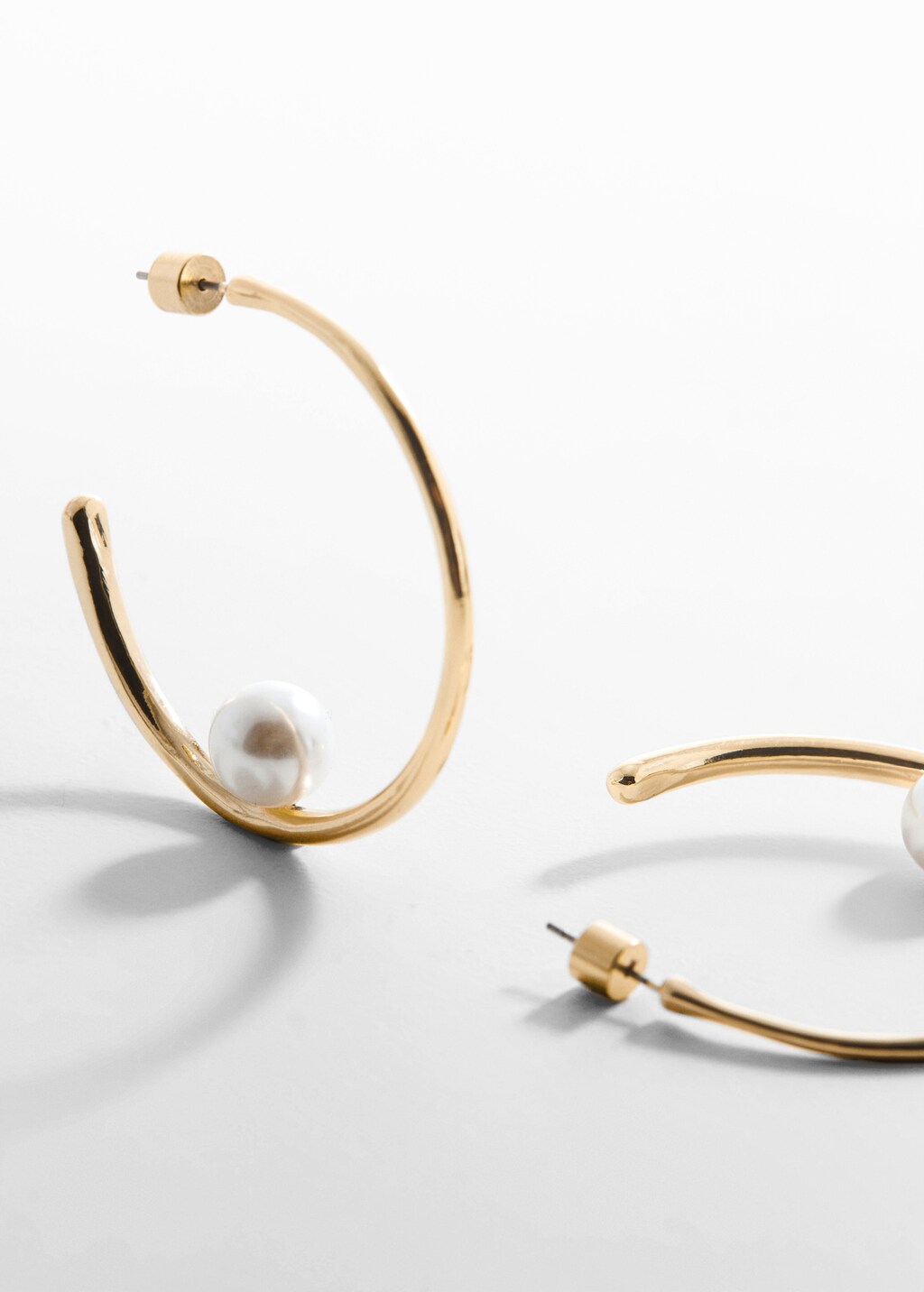 Pearl bead hoops earrings Women MANGO Niger