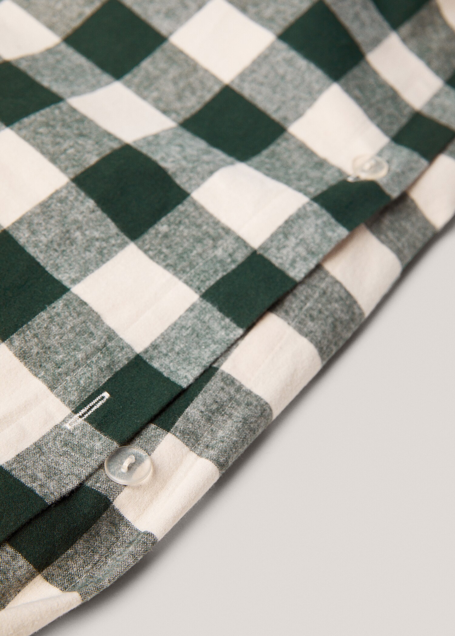 Funda nórdica franela cuadro bicolor Cama 90  - Detalle del artículo 3