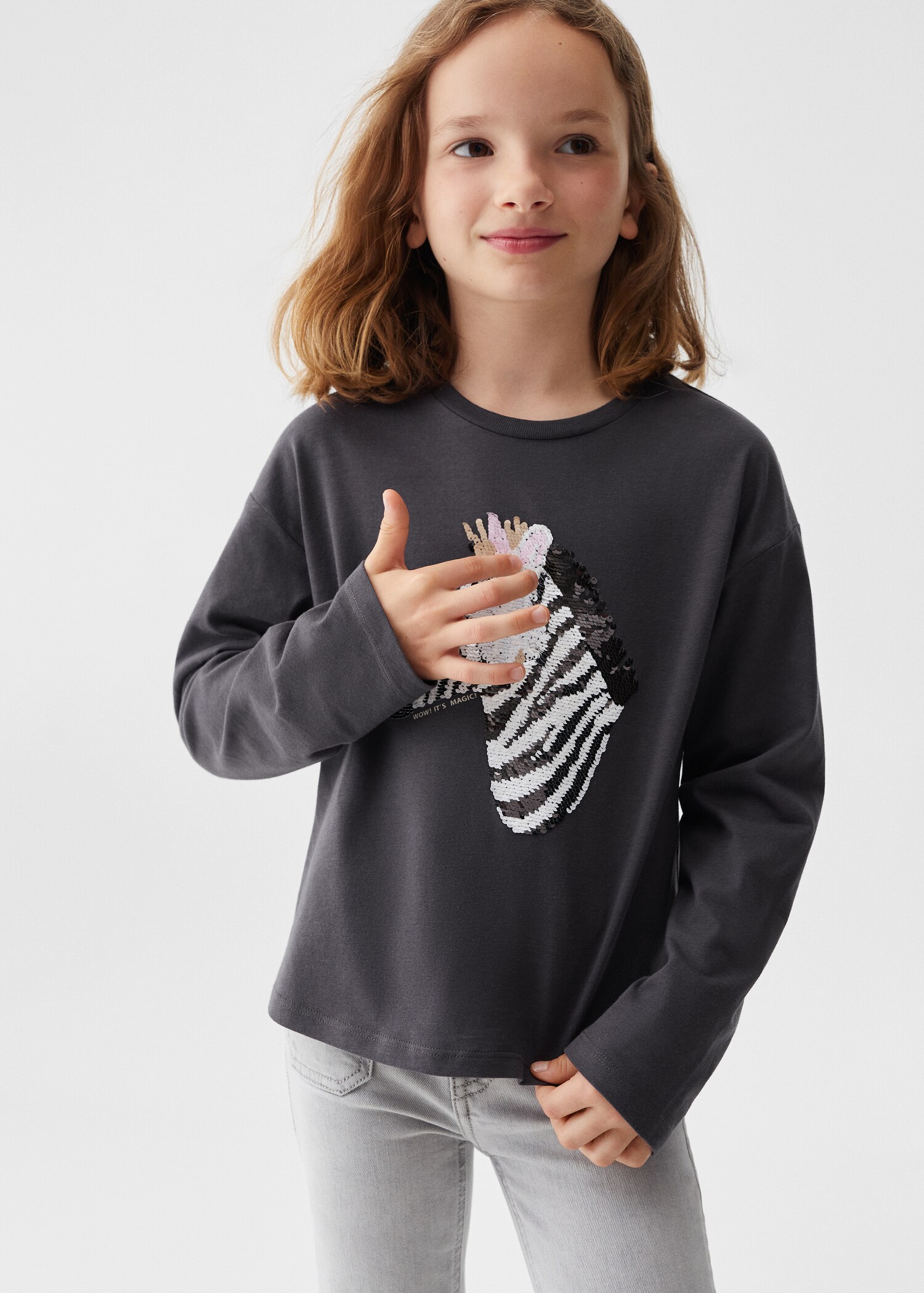 Camiseta animal lentejuelas - Plano medio