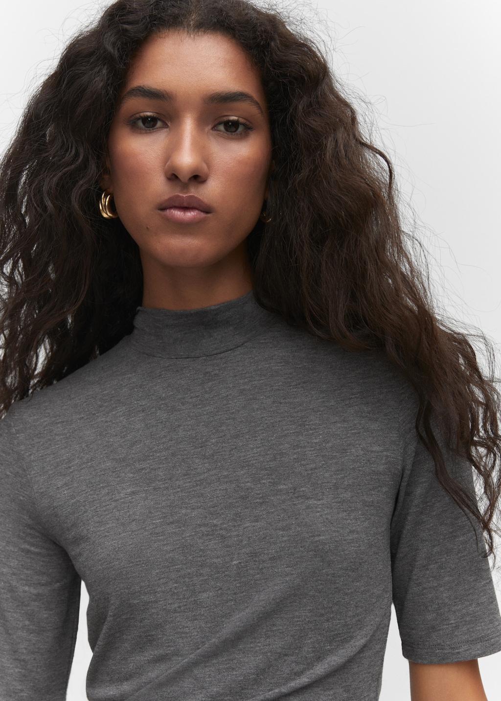 High collar T shirt Women MANGO Montenegro