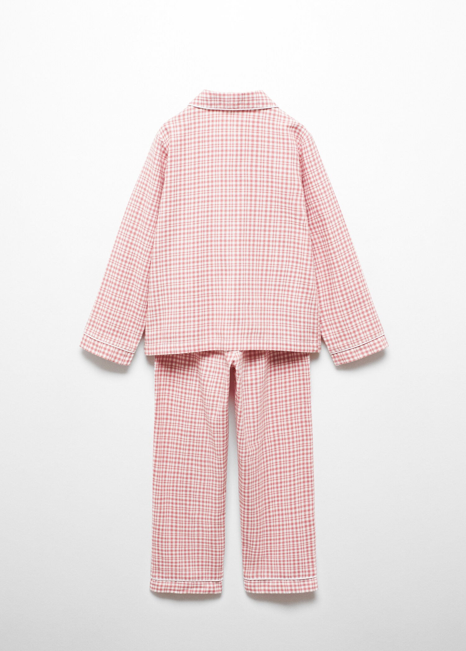 Two-pieces check long pyjamas - Reverse of the article