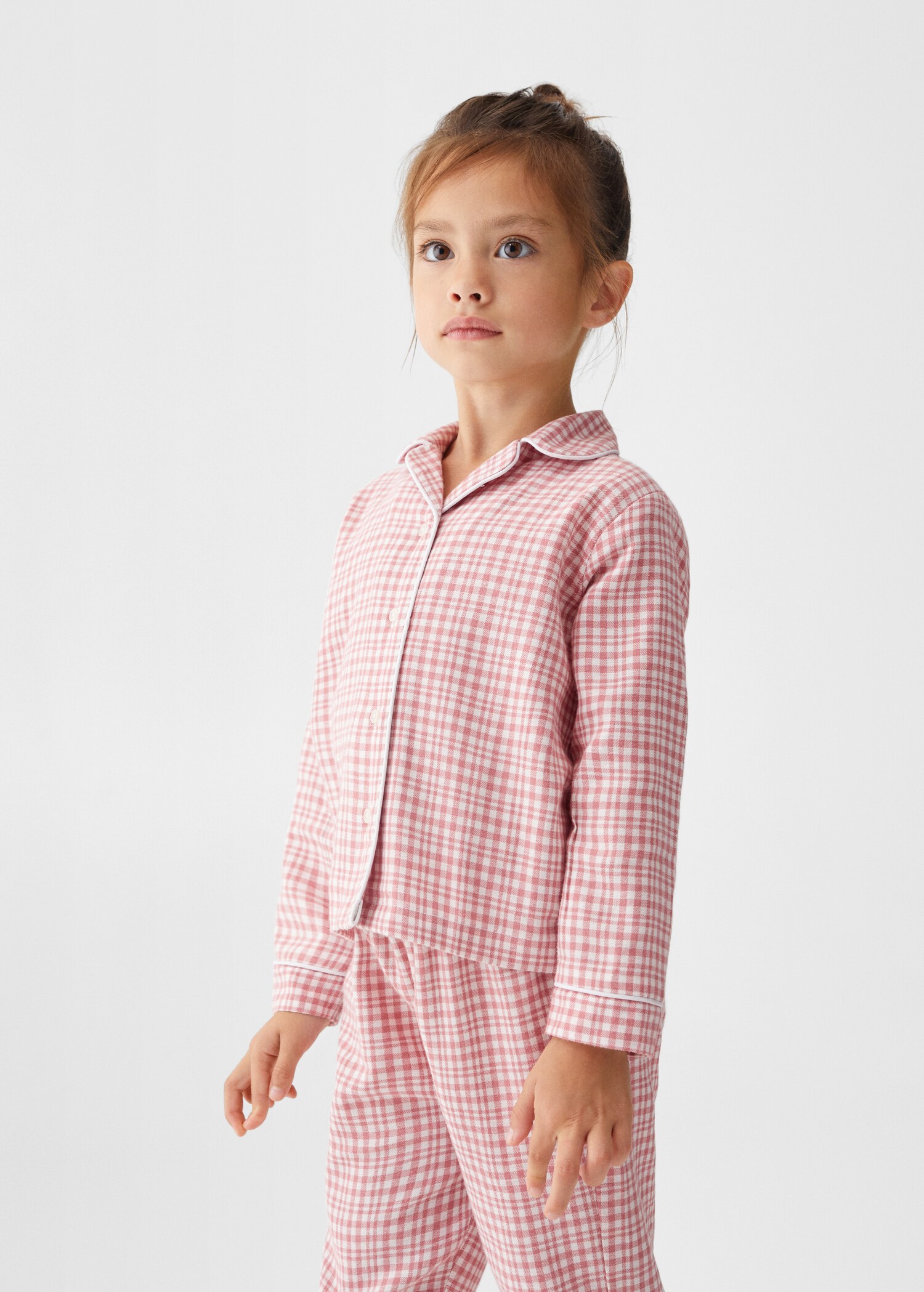 Pijama algodón cuadros - Plano medio