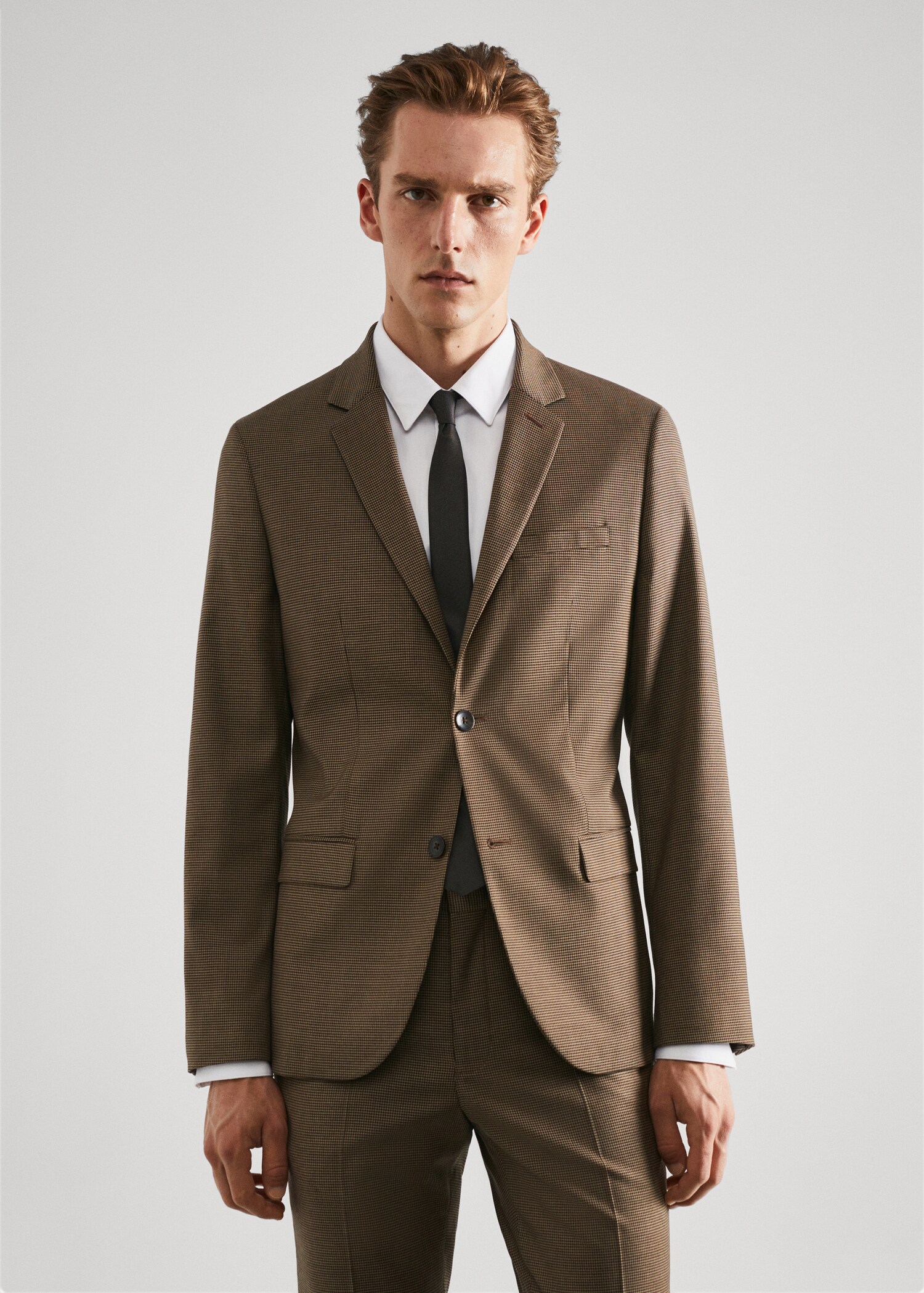 Super slim-fit suit jacket in stretch fabric - Medium plane