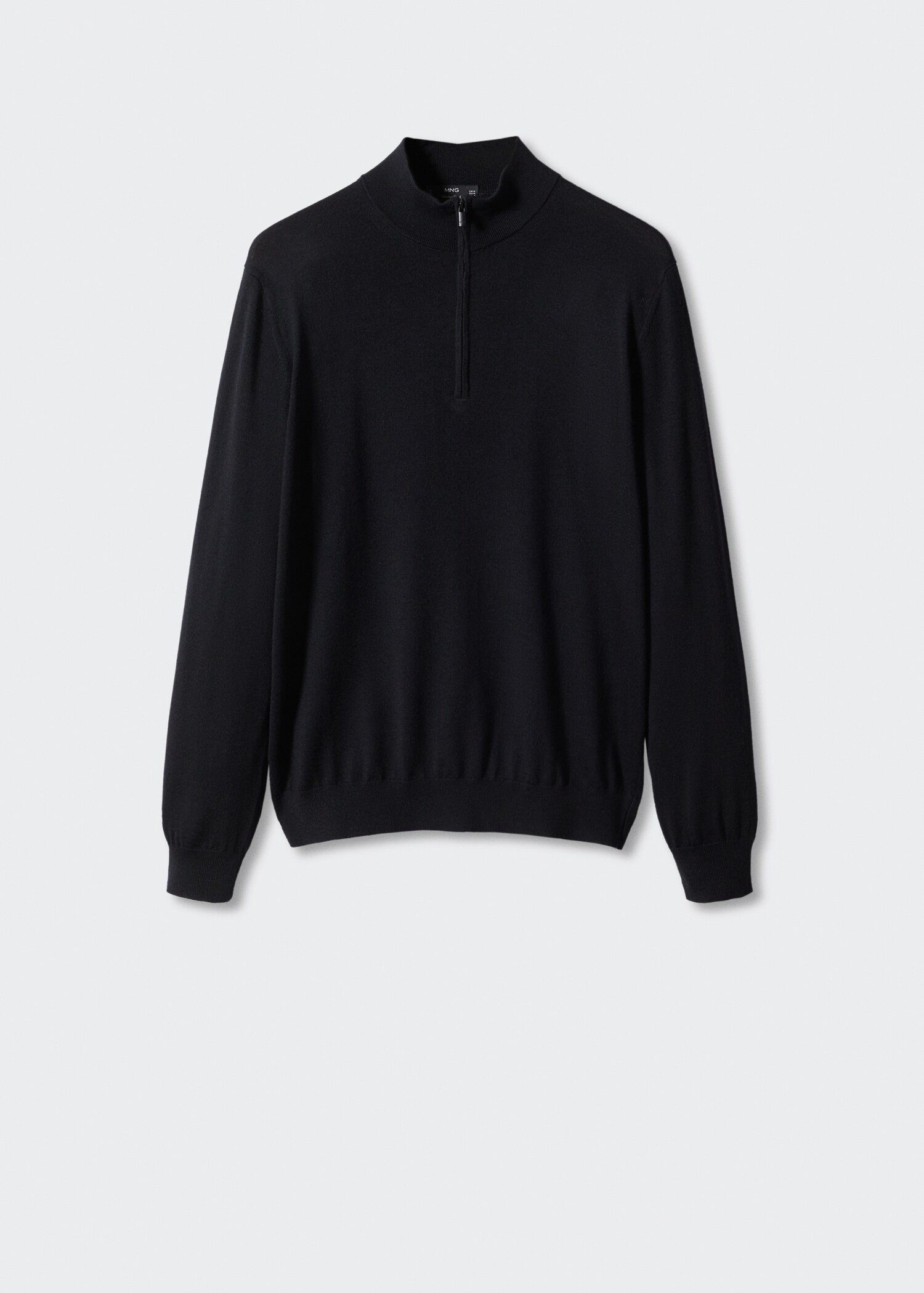 100% merino wool sweater with zip-neck - Article without model