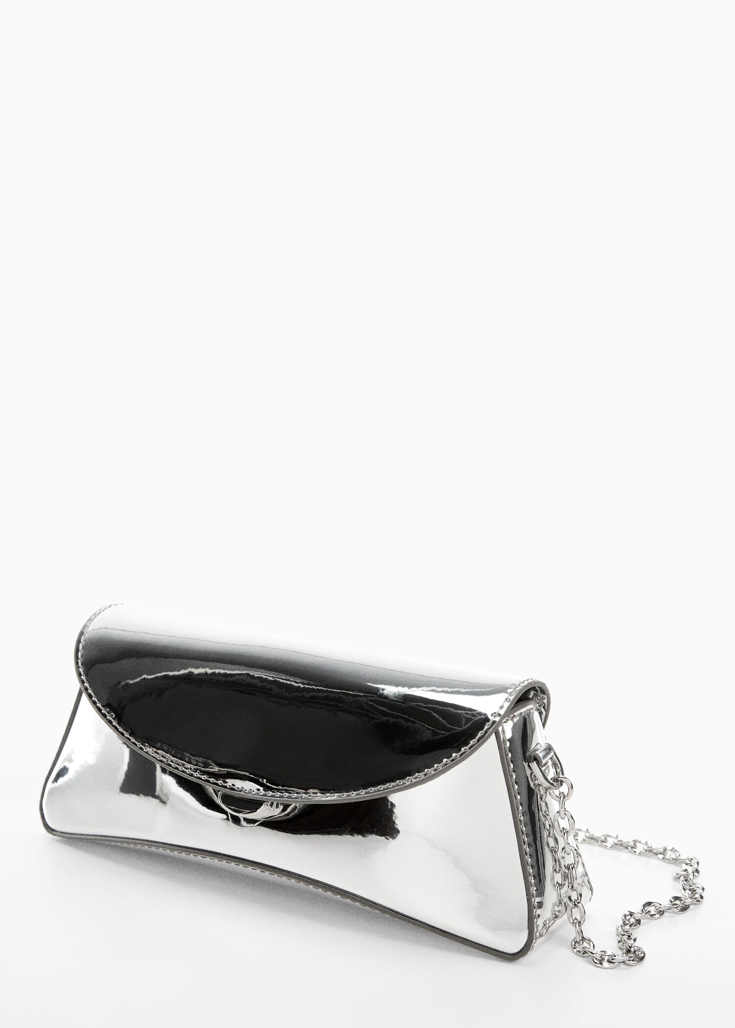 Patent leather chain handbag - Medium plane