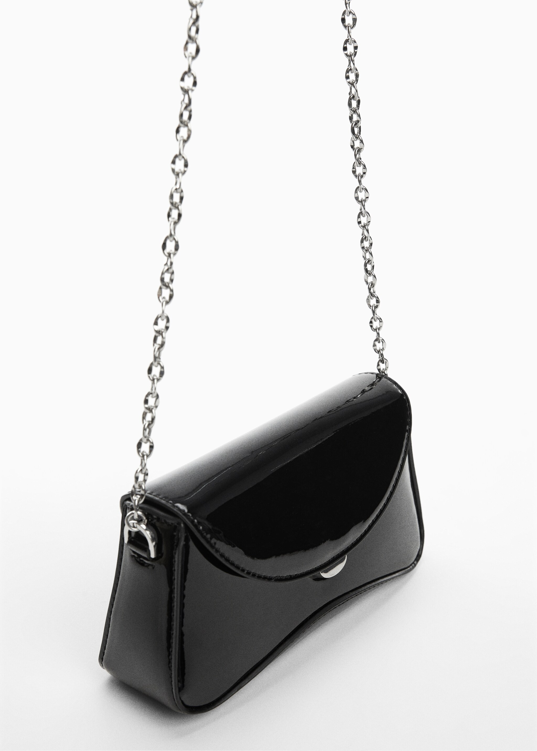 Patent leather chain handbag - Medium plane