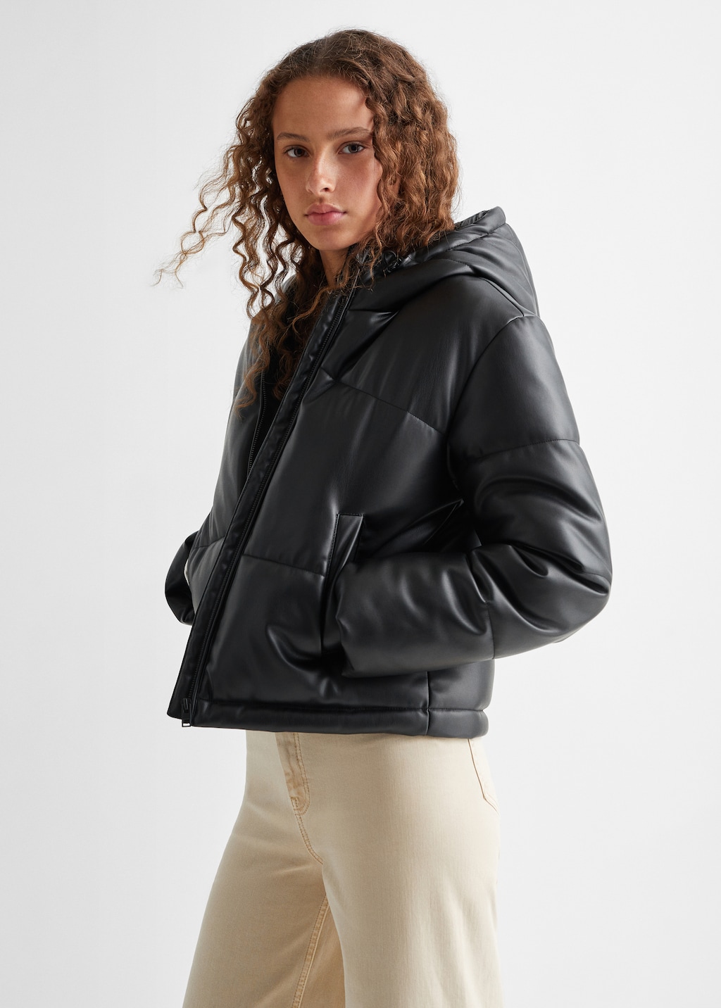 Quilted skin style jacket - Teen | MANGO USA