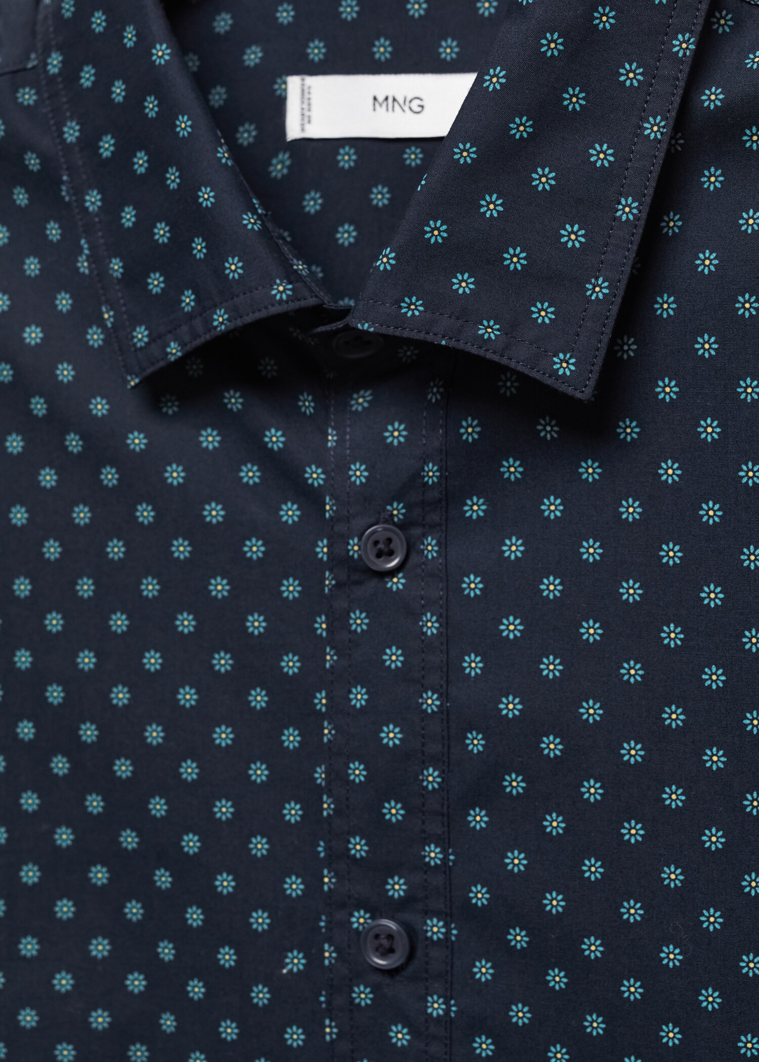 Camisa 100% algodón manga corta flores - Detalle del artículo 8