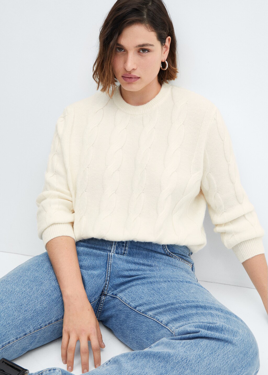 Cable knit sweater Women MANGO Moldova