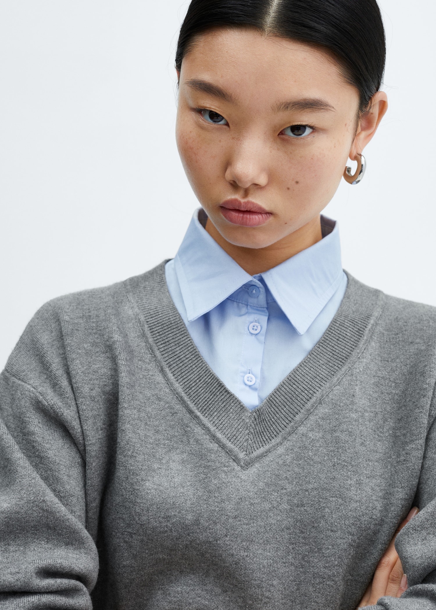 Style Sweater With Shirt Sweater Shirt Combo Ladies Sales