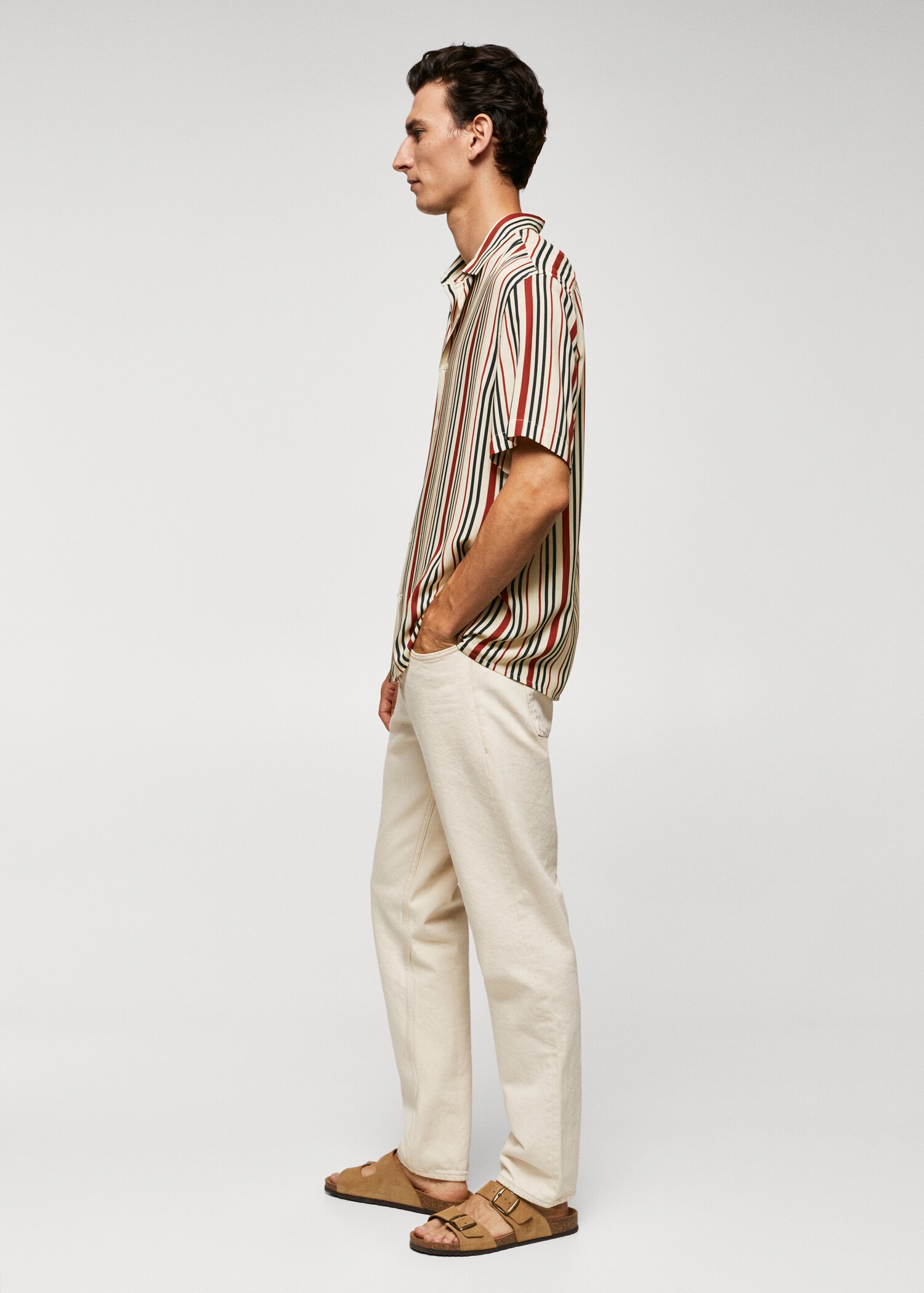 Short sleeve striped shirt - Details of the article 2