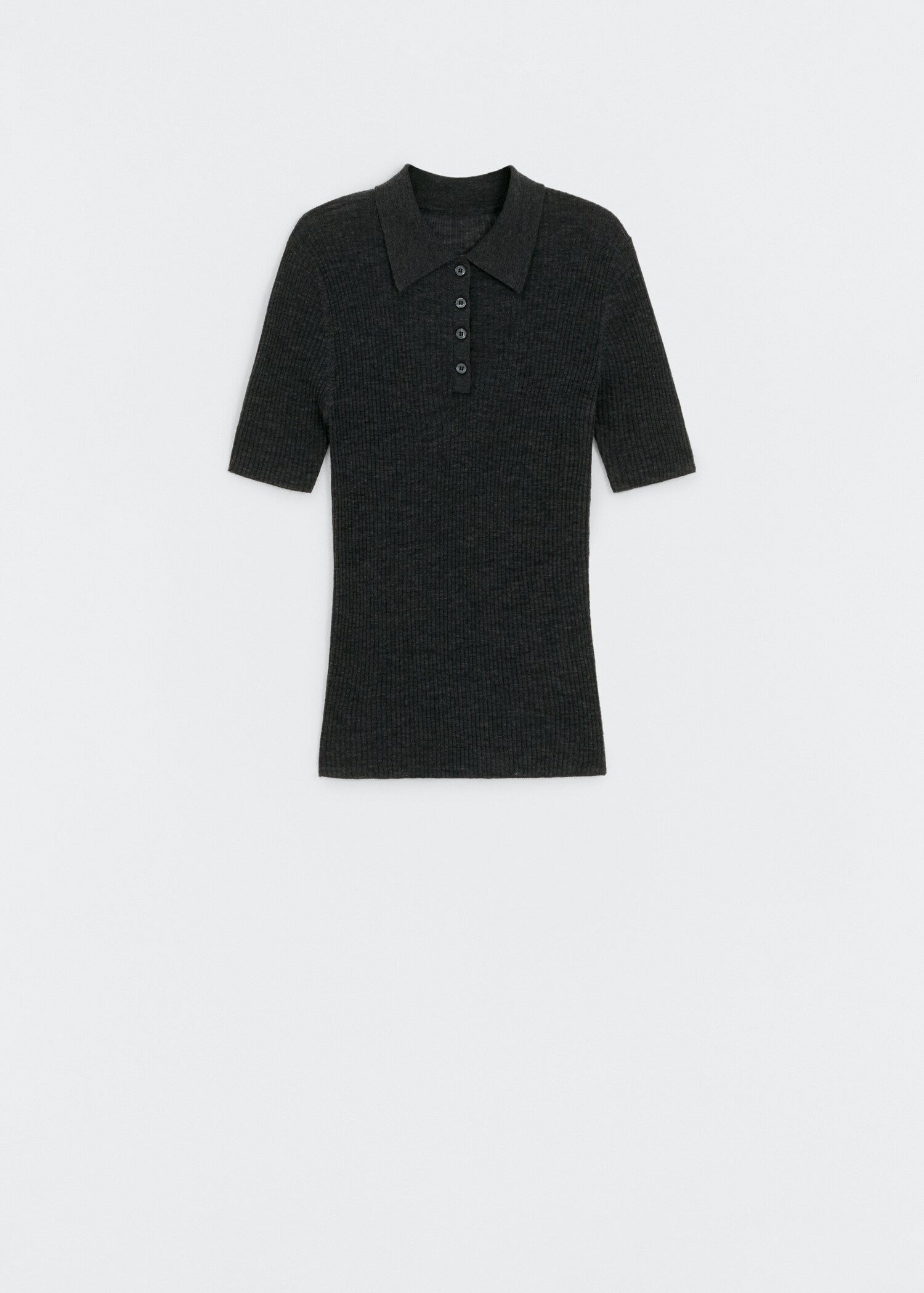 Polo collar wool sweater - Barang tanpa model