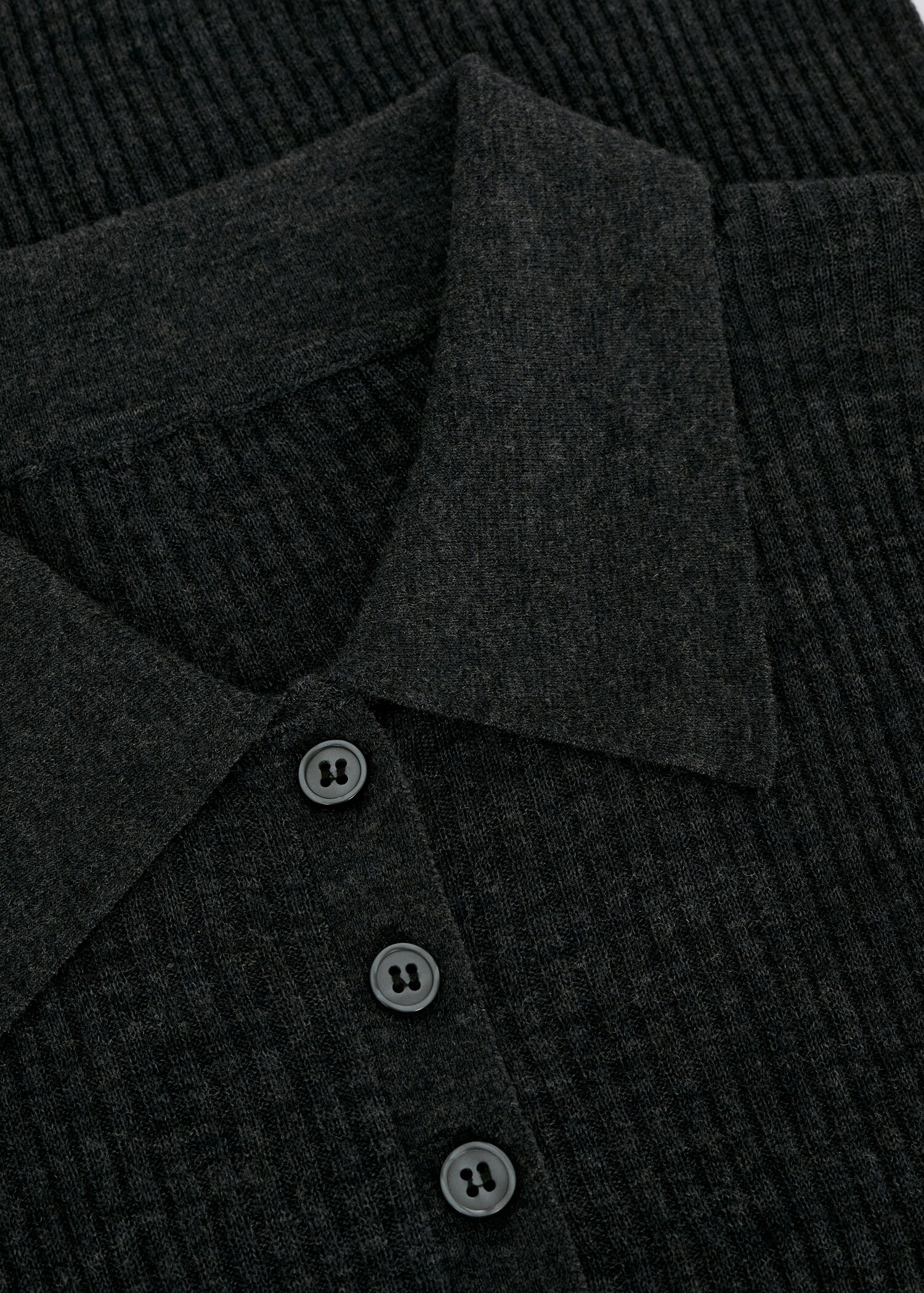 Polo collar wool sweater - Rincian barang 8