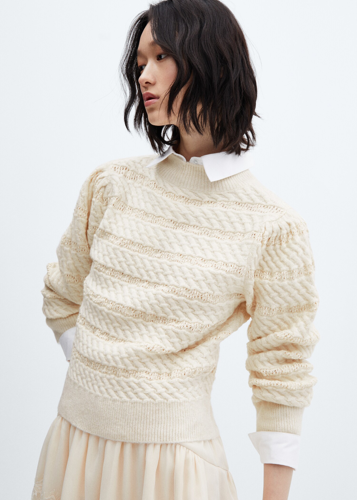 Knitted braided sweater - Details of the article 1