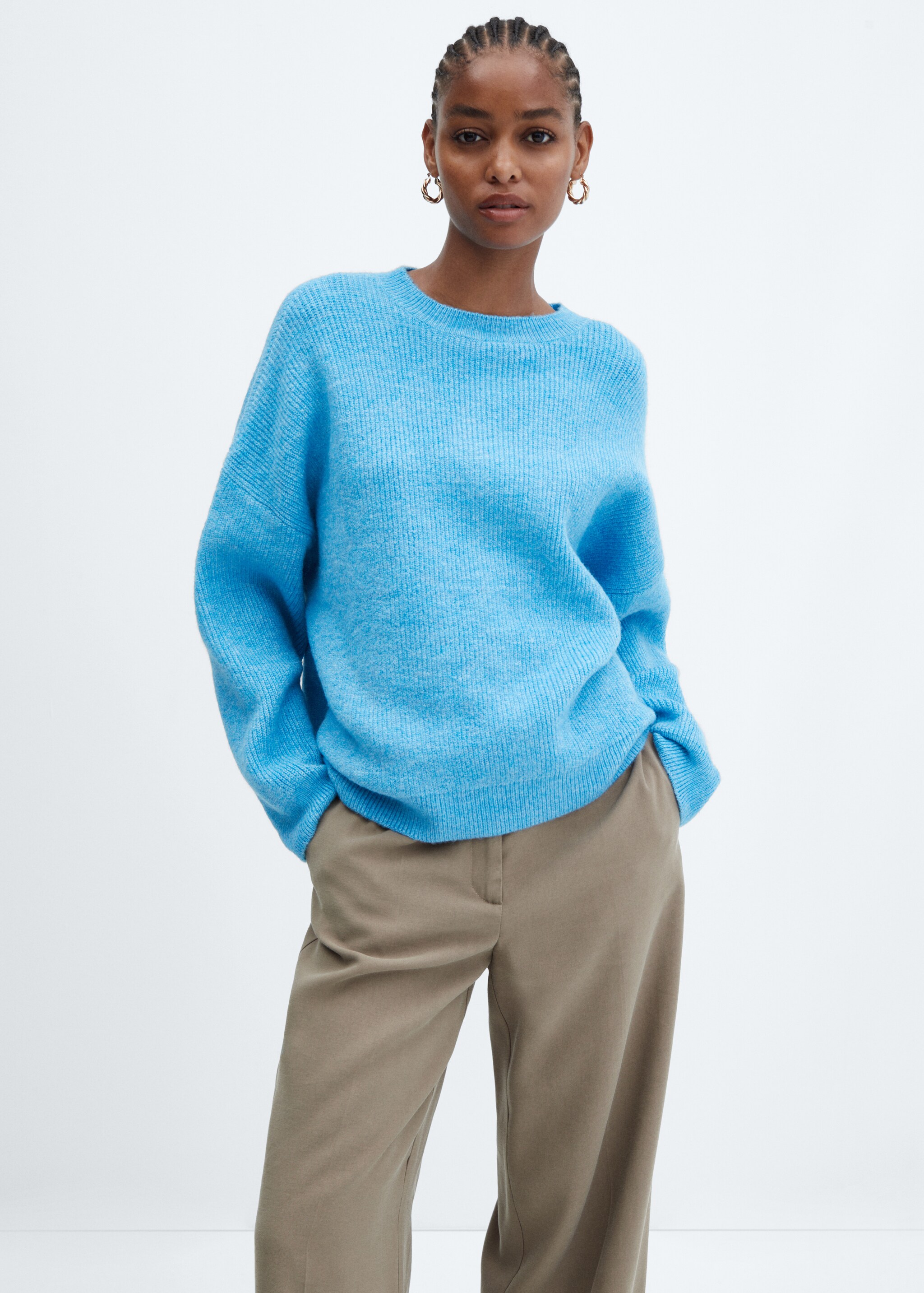 Oversized sweater with dropped shoulders - Medium plane