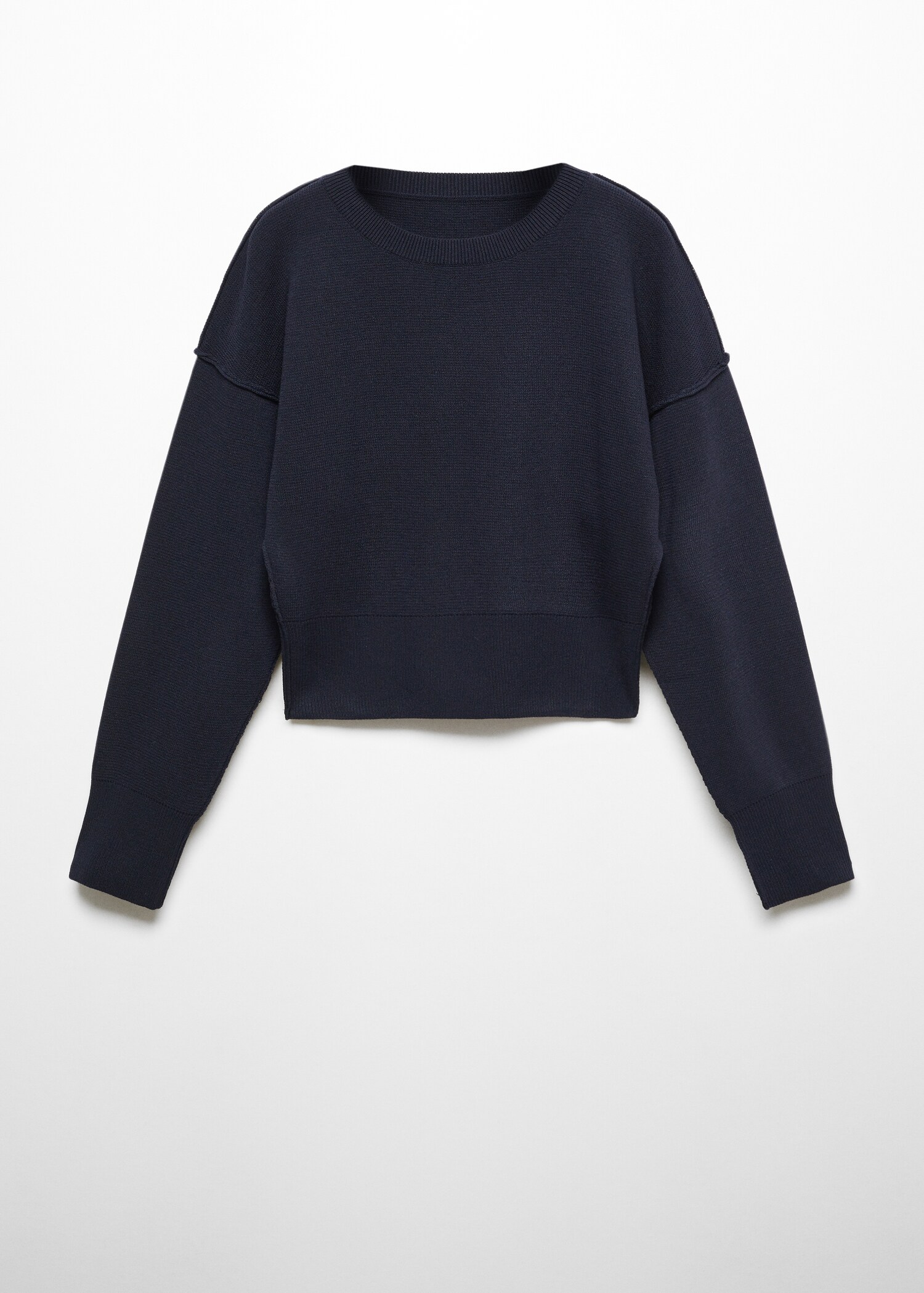 Drop-shoulder sweater with seam detail - Article without model