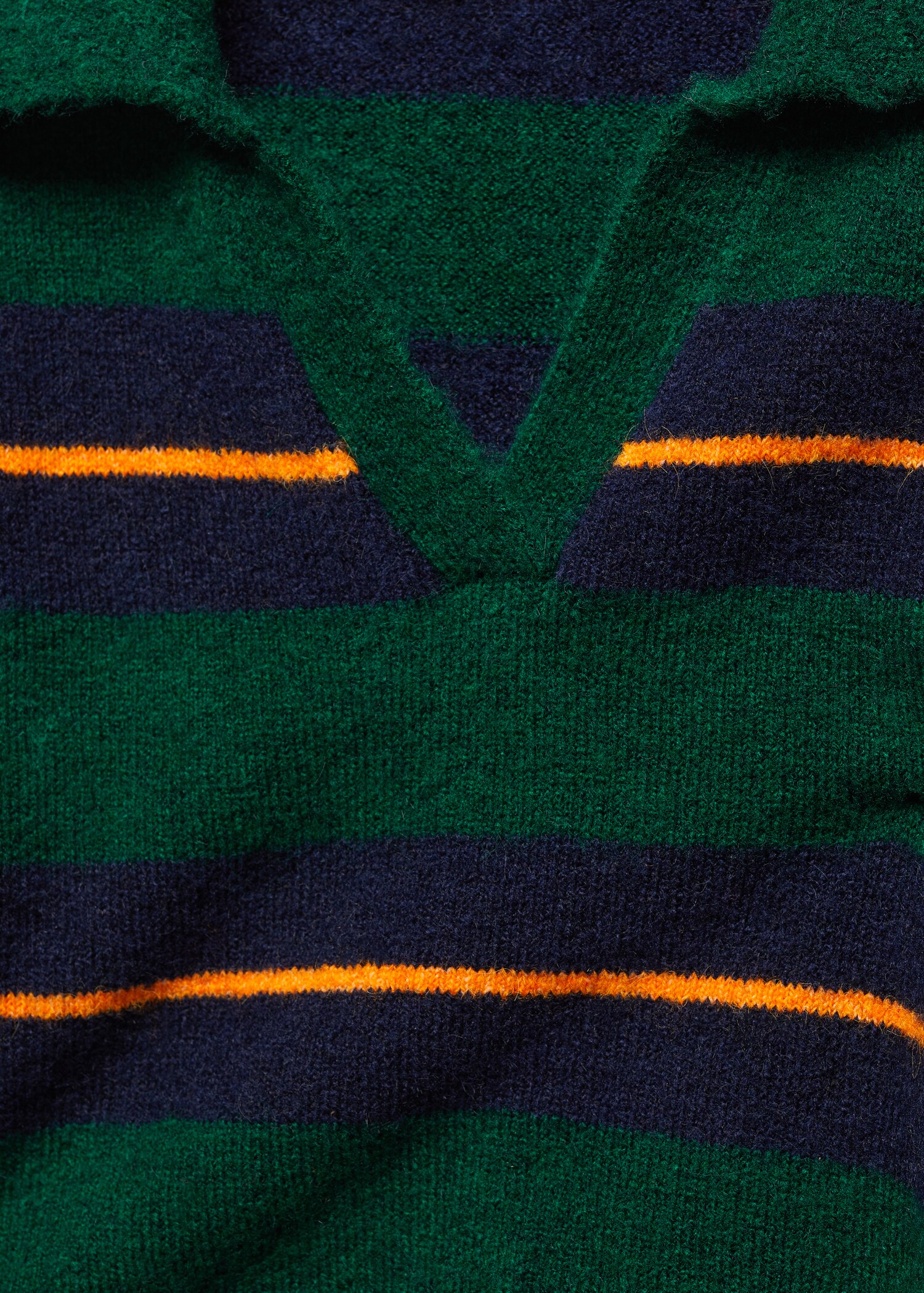 Striped polo-neck sweater - Details of the article 8