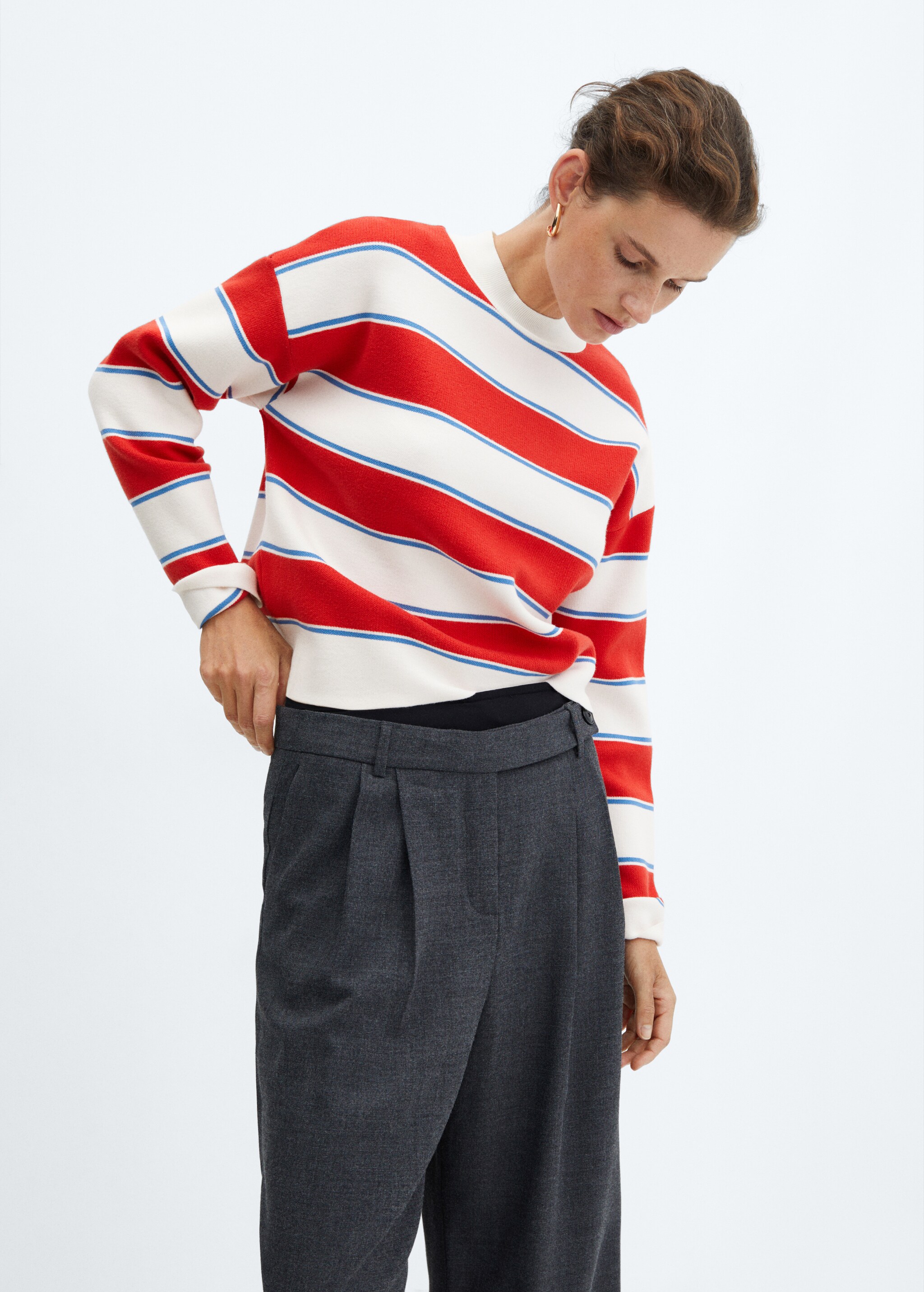 Wide-striped sweater - Medium plane