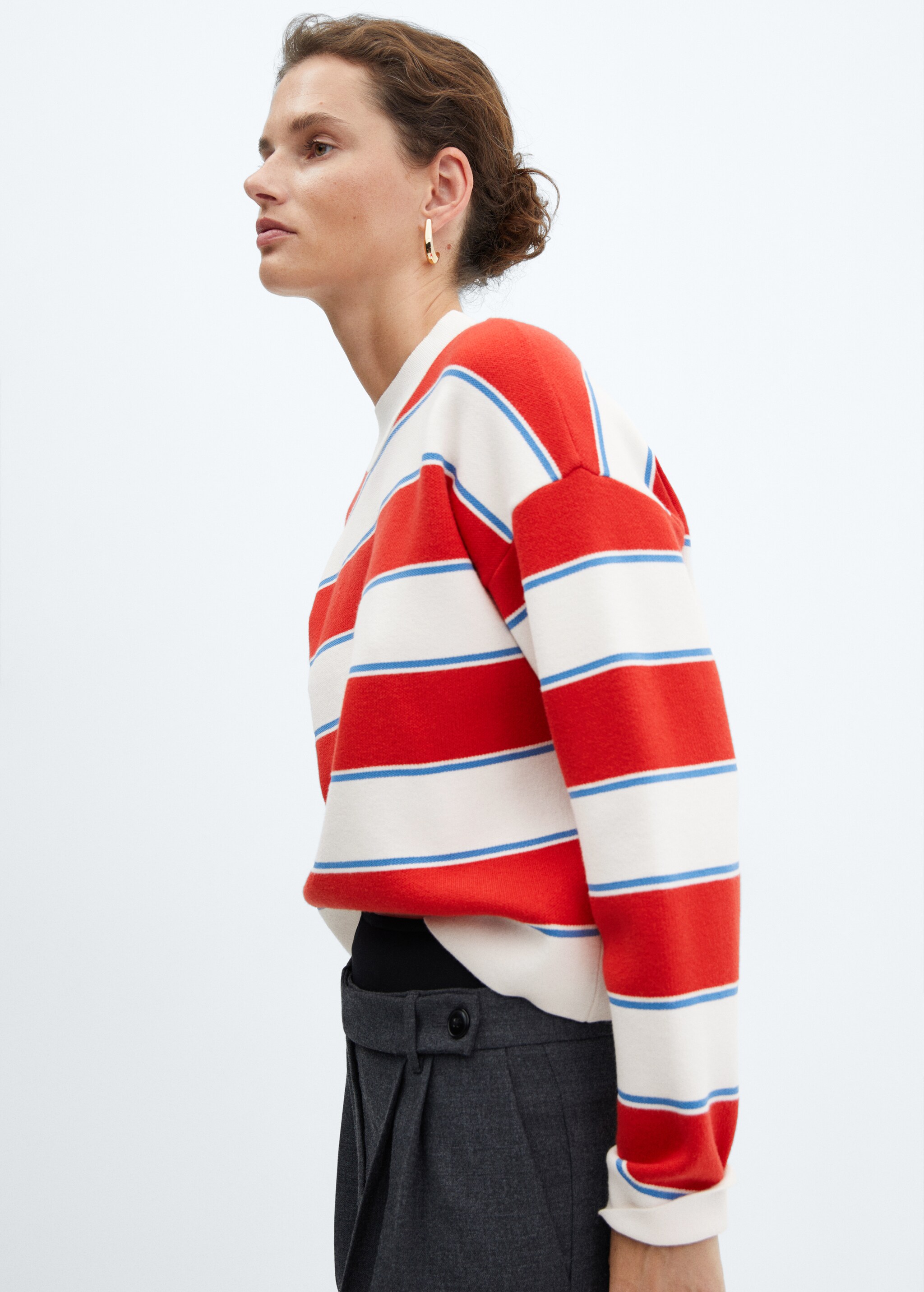 Wide-striped sweater - Details of the article 2