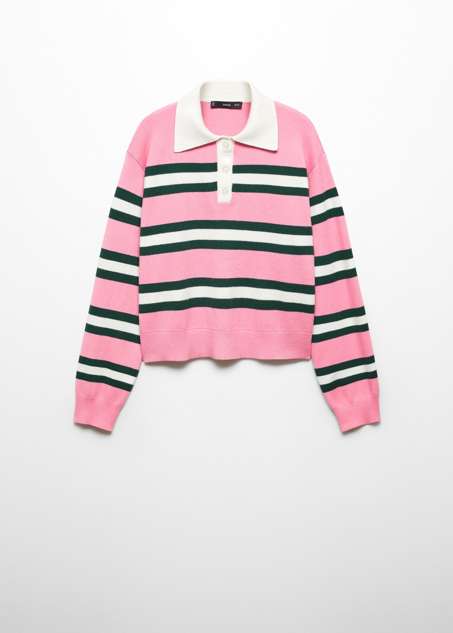 Striped polo-neck sweater - Article without model