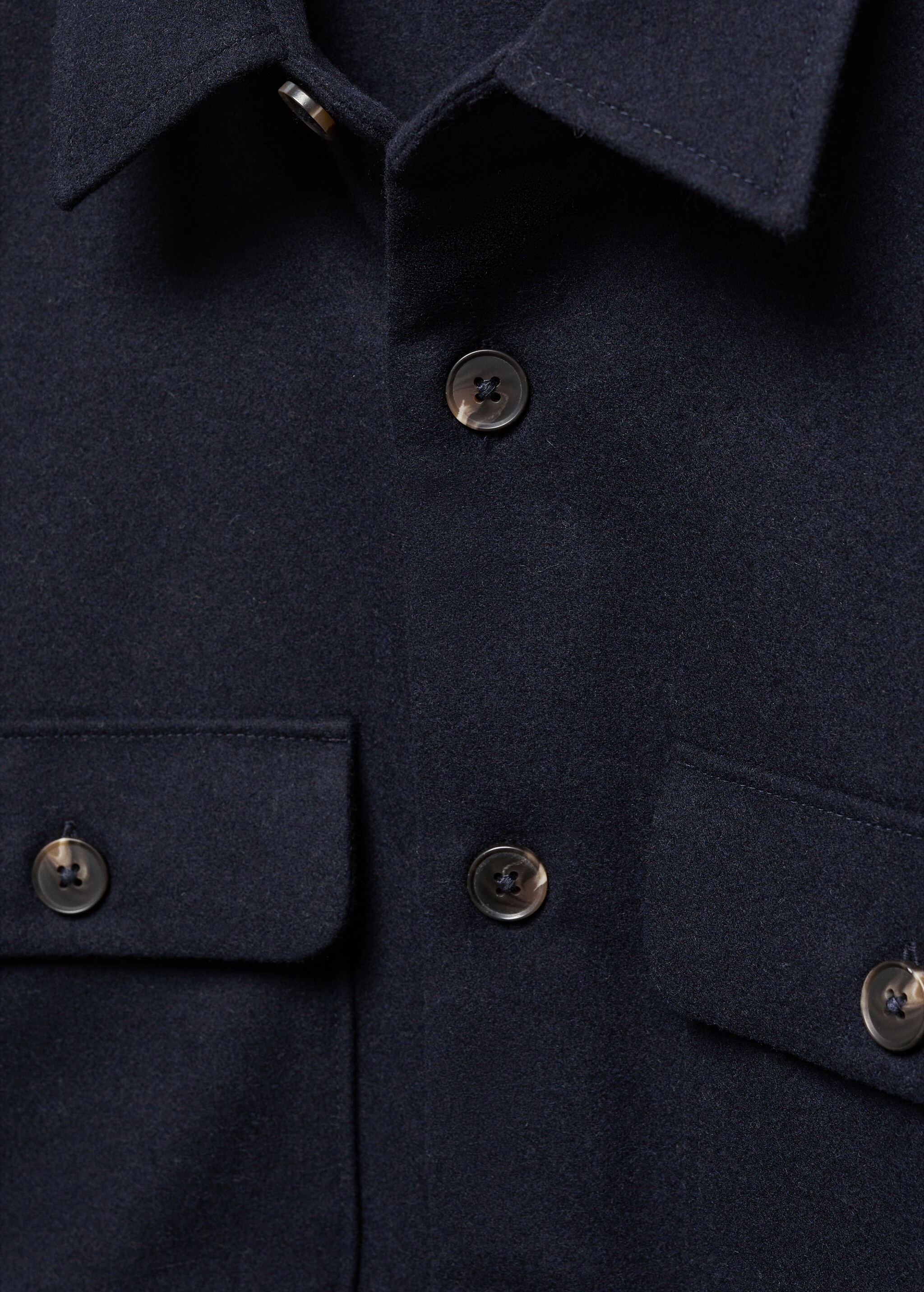Wool overshirt with pockets - Details of the article 8