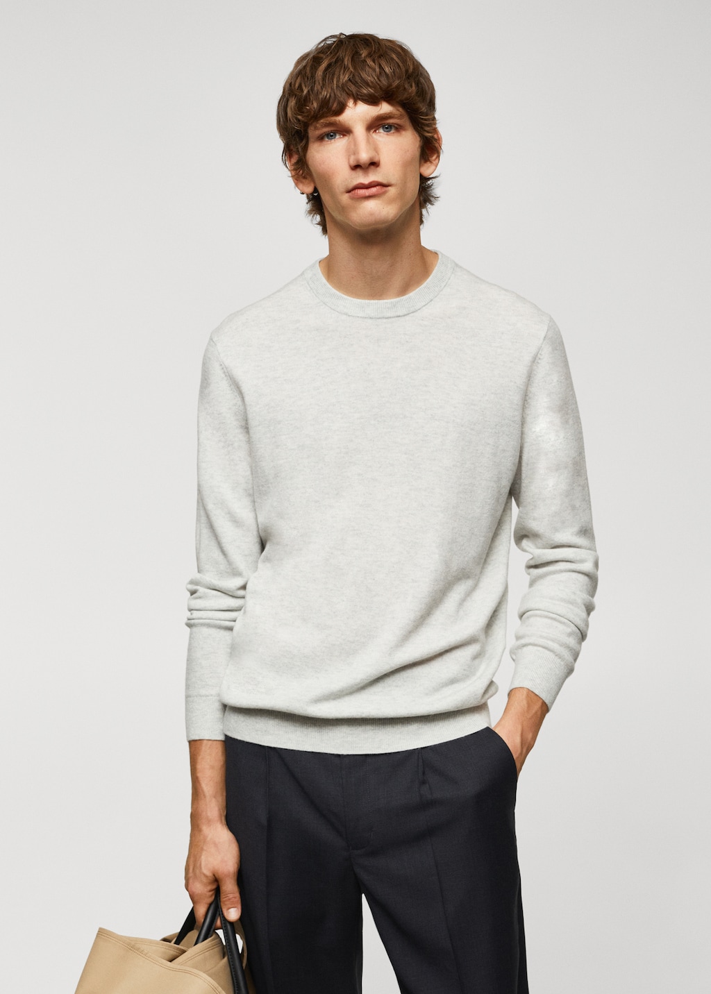 Mango wool blend knit sweater deals