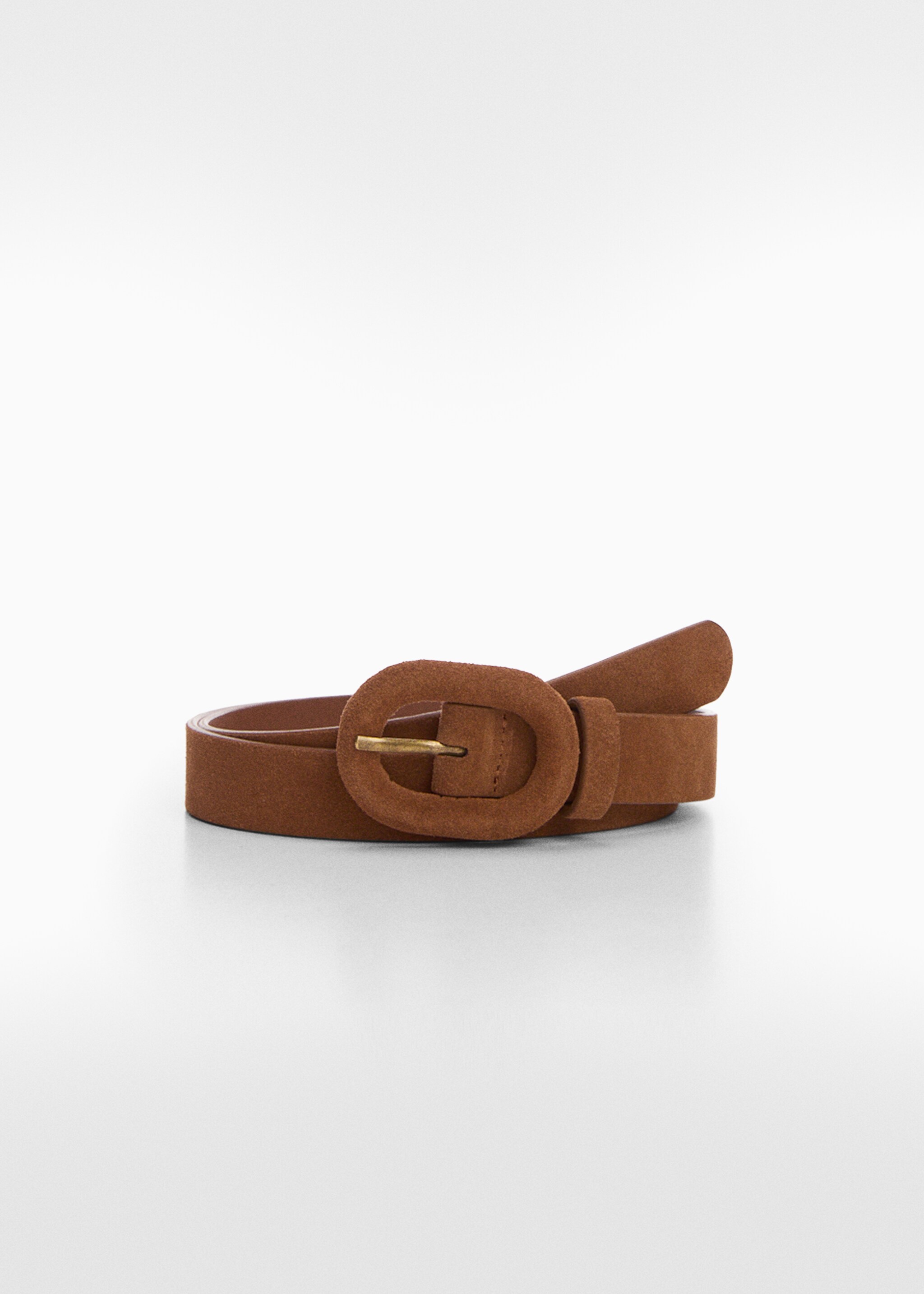 Leather belt with wide buckle - Article without model