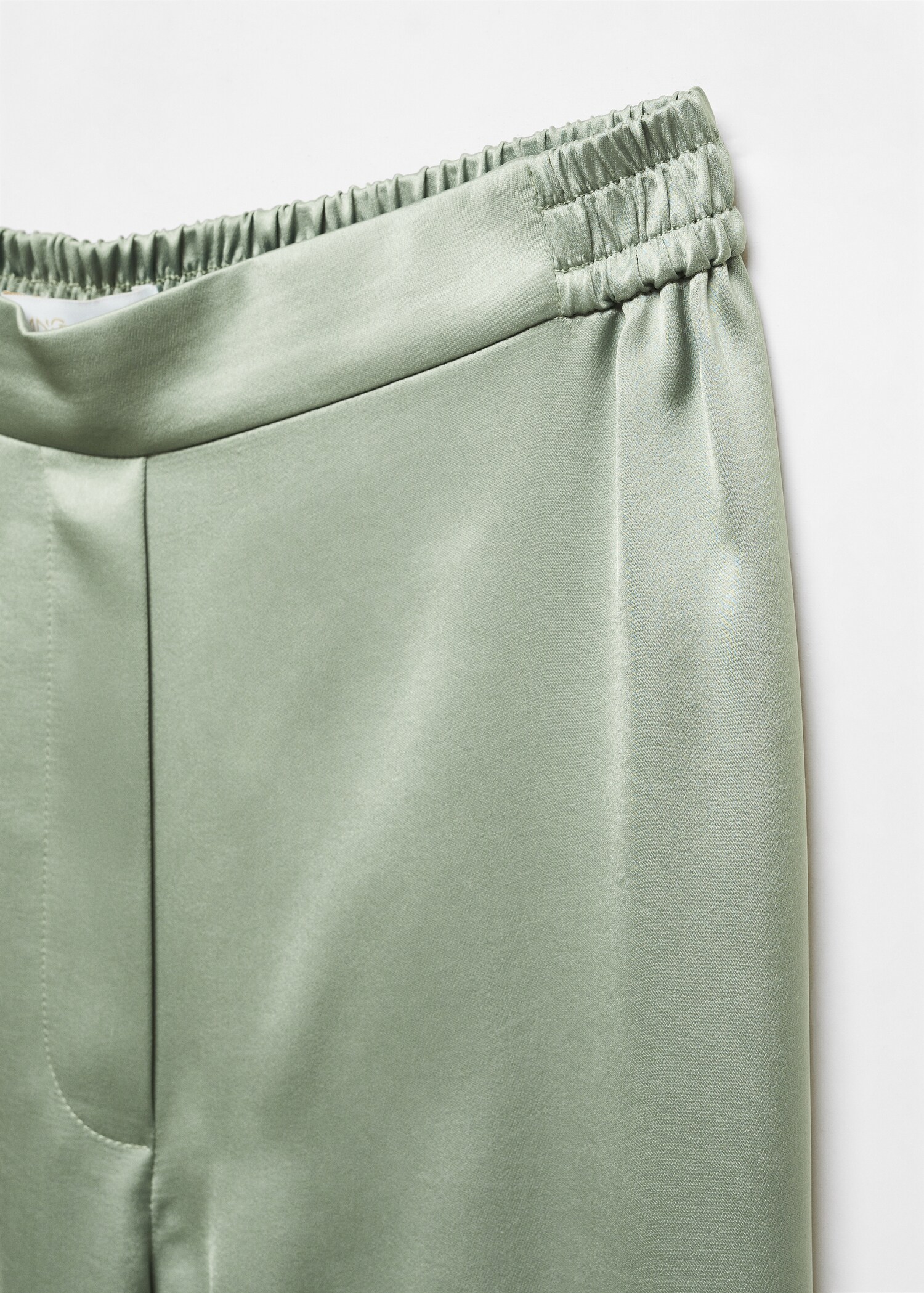 Satin pants with elastic waist - Details of the article 8