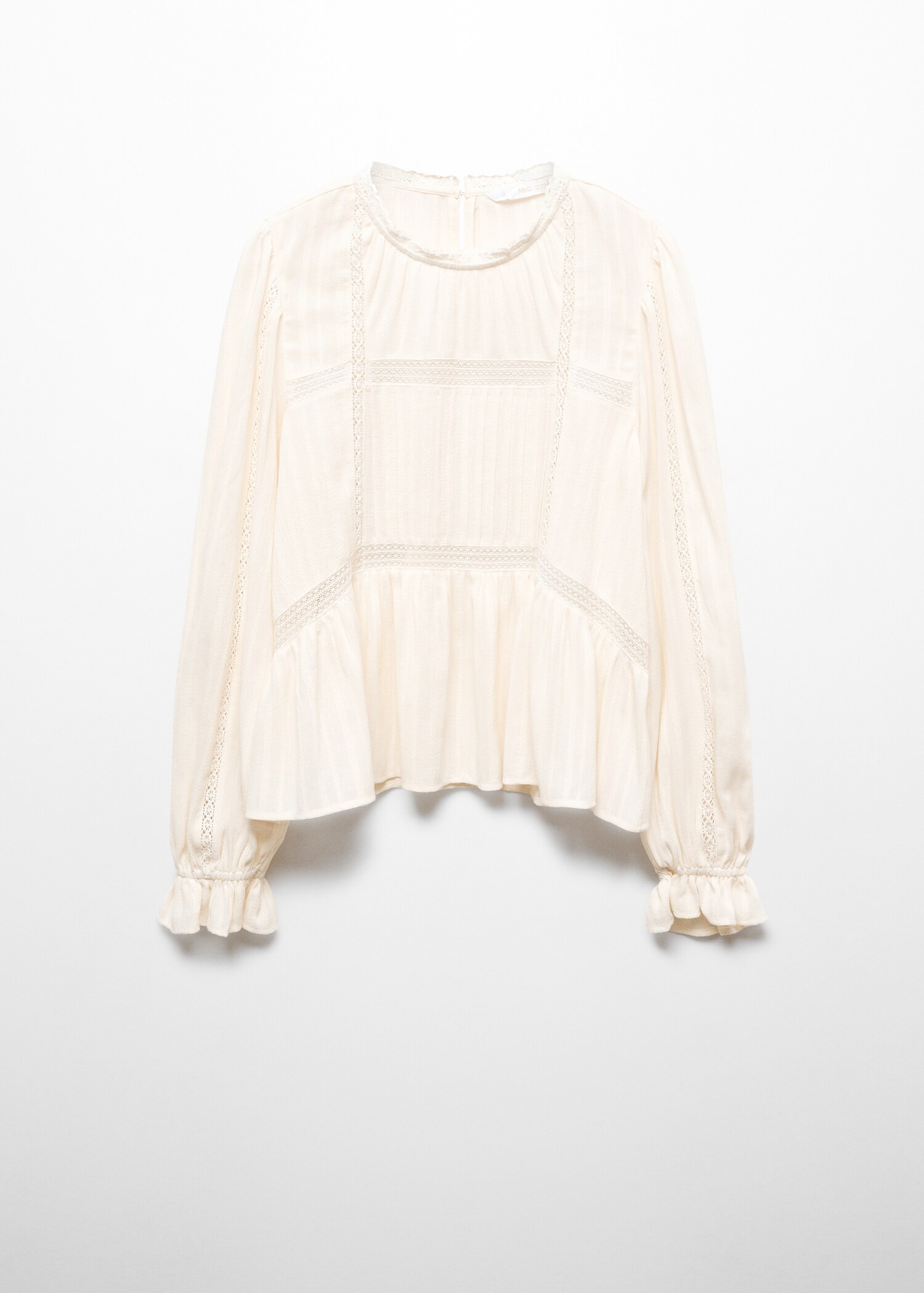 Embroidered blouse with puffed sleeves - Article without model