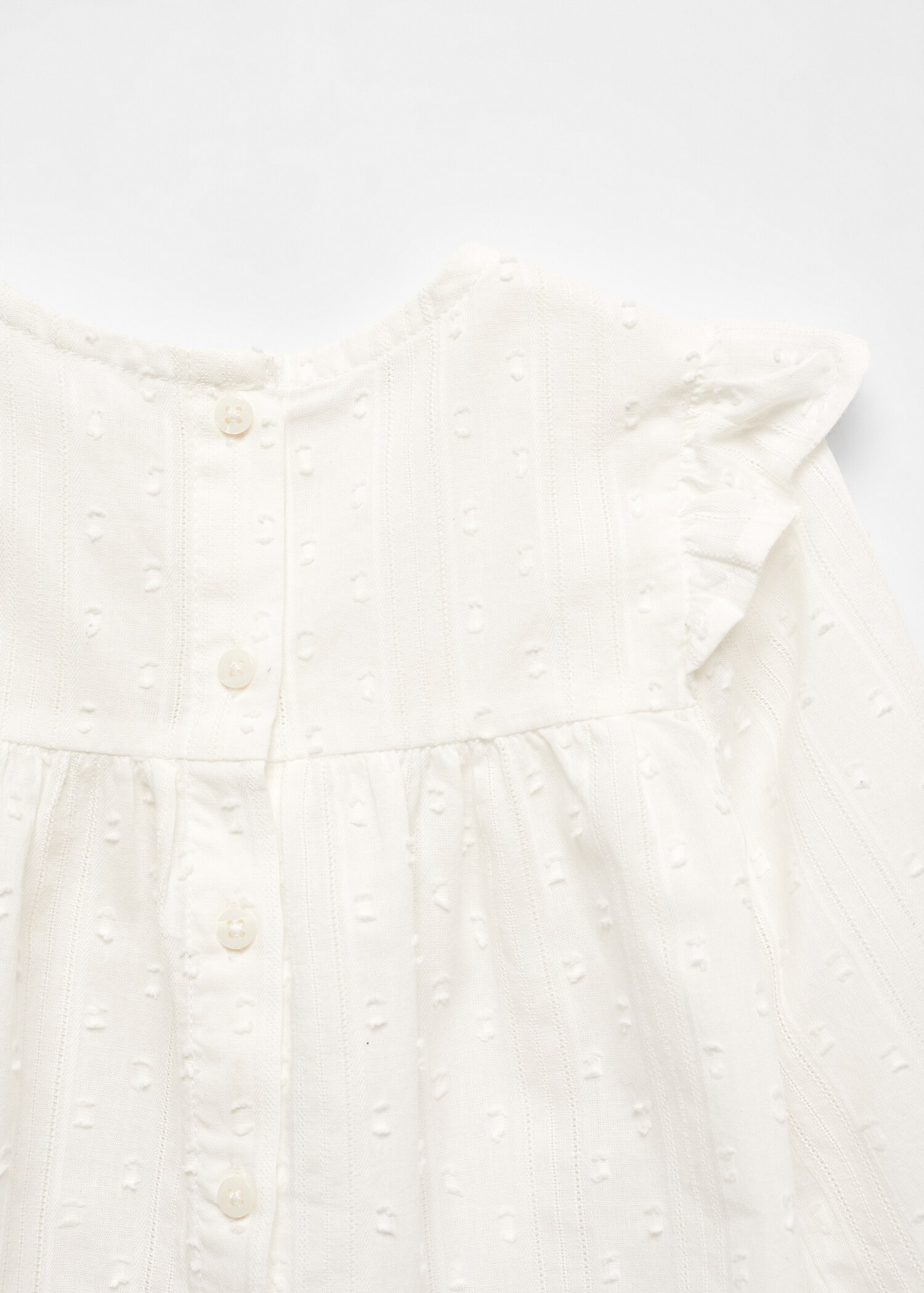 Blouse à plumetis volantée - Détail de l'article 0