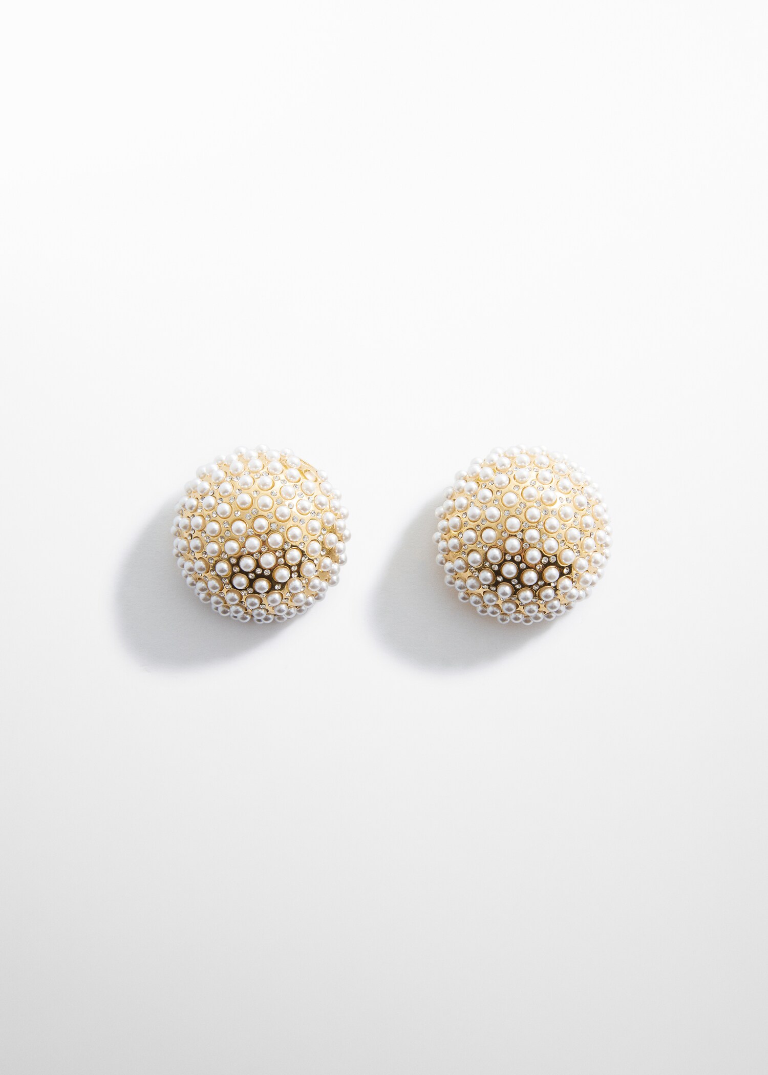 Spherical pearl-detail earrings - Article without model