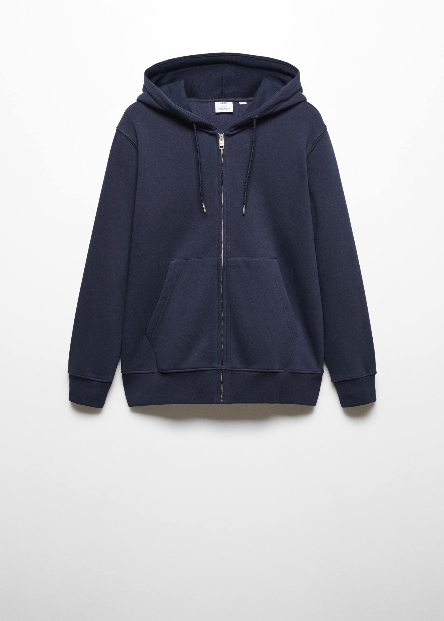 Cotton zip-up hoodie Men MANGO Niger - Main Image
