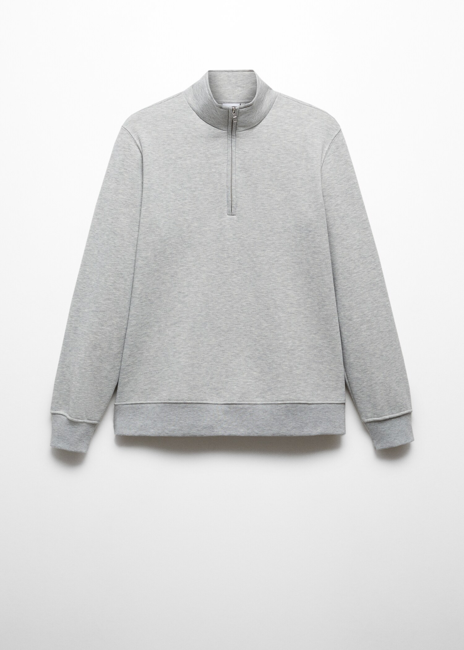 Sweat-shirt coton col zippé - Article sans modèle