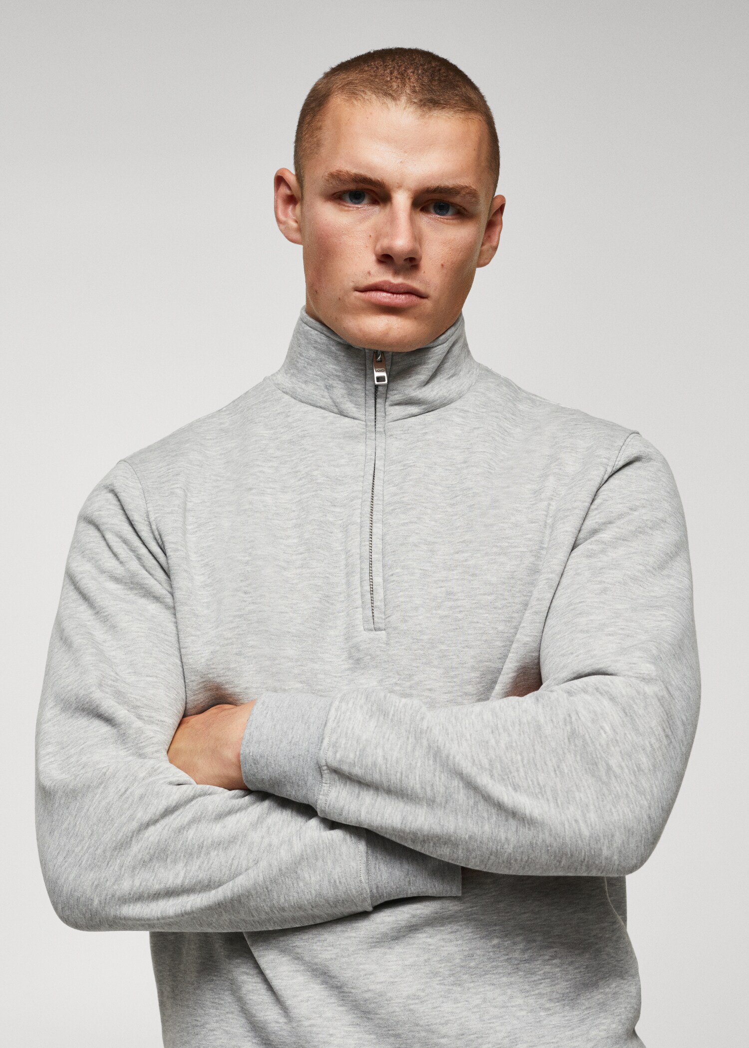 Sweat-shirt coton col zippé - Détail de l'article 1