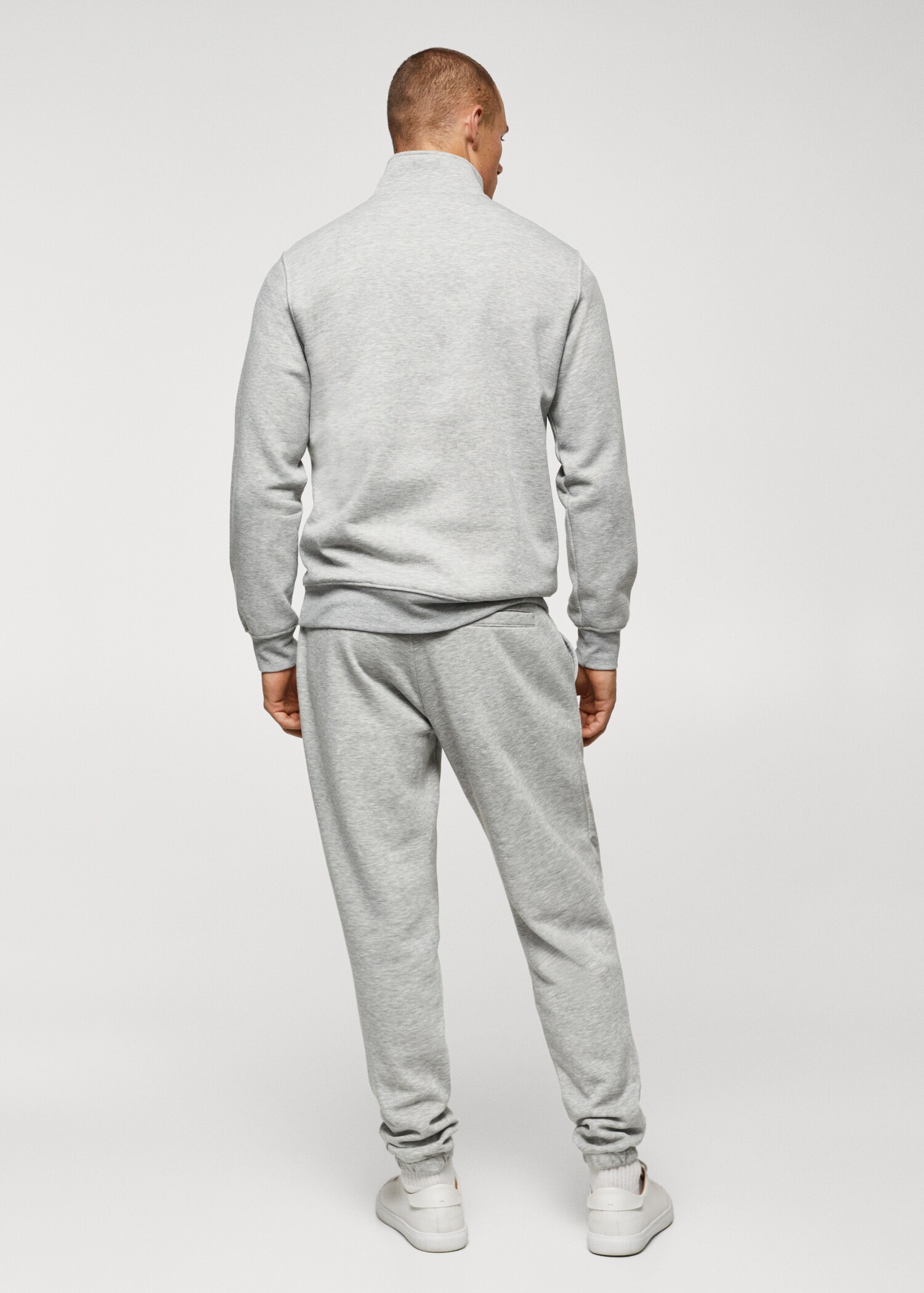 Sweat-shirt coton col zippé - Verso de l’article
