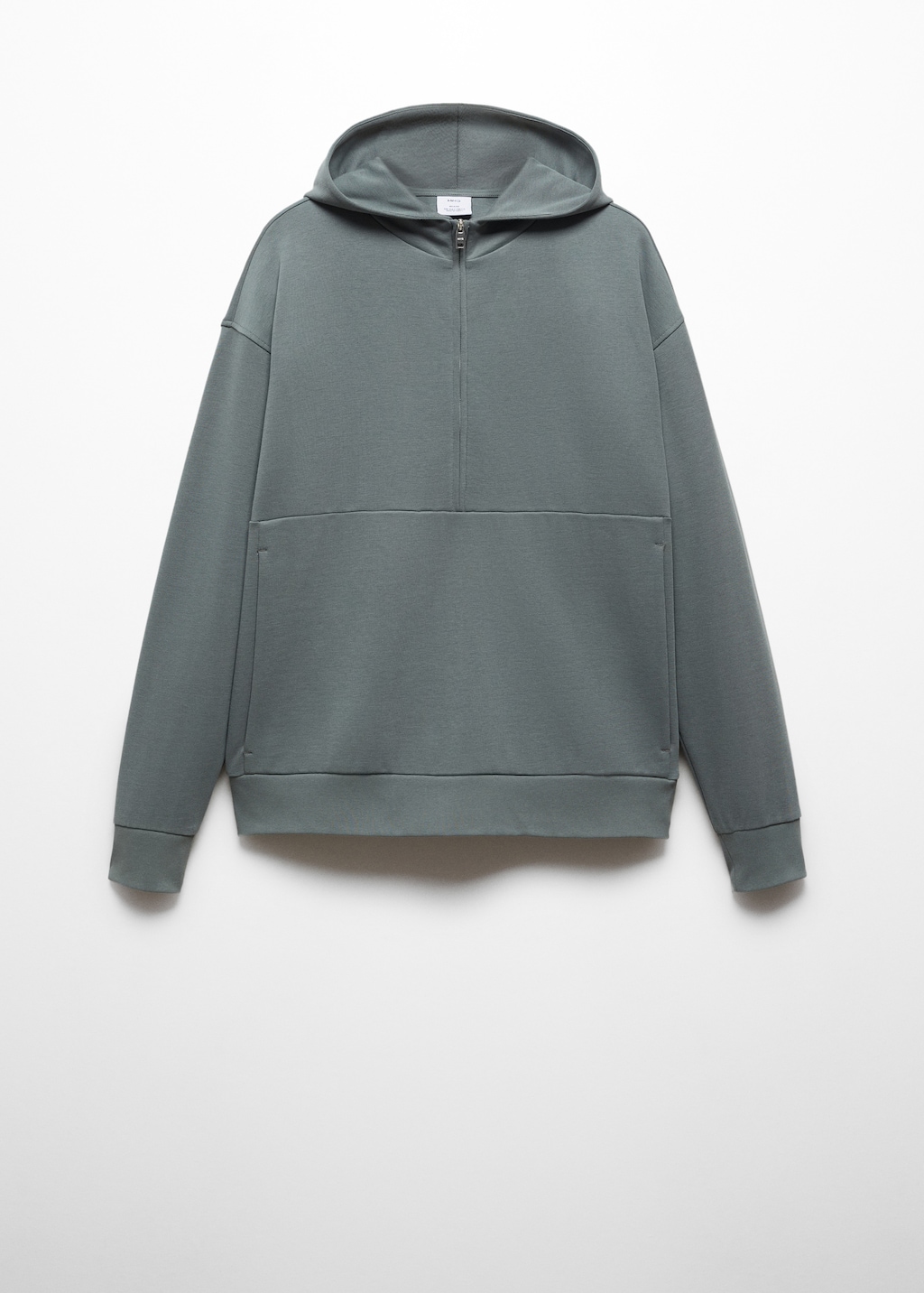 Oversized cotton sweatshirt with zip Men MANGO Niger