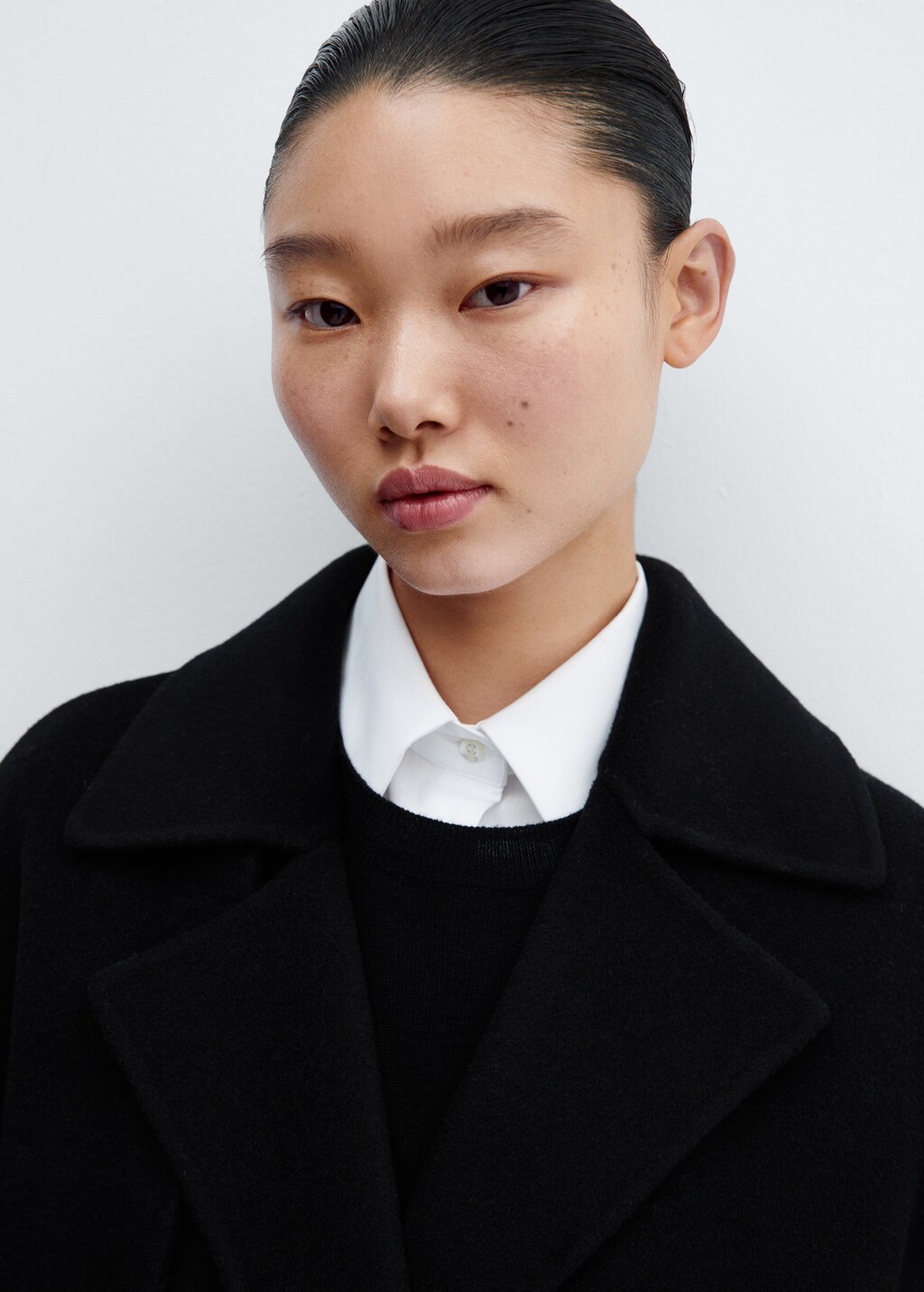 Wool coat with handmade belt - Women | MANGO China Wool coat with handmade belt - Women | MANGO China