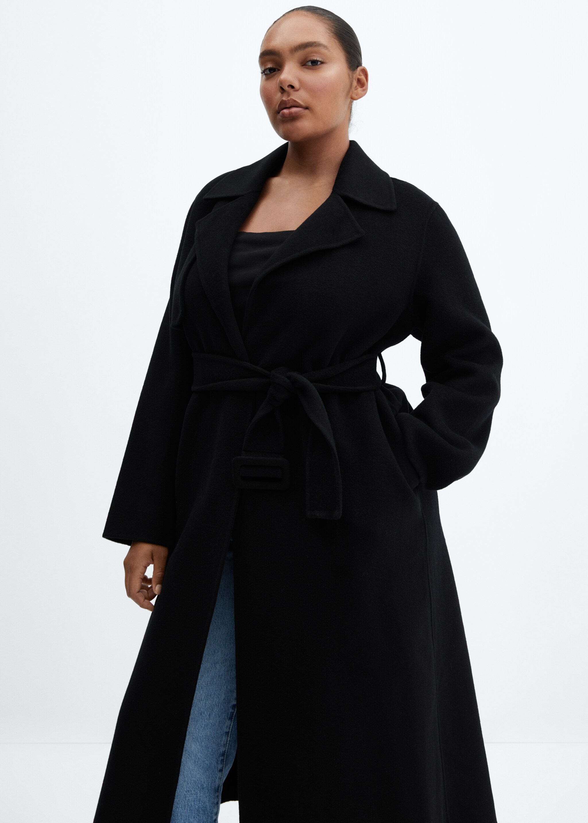 Wool coat with handmade belt - Details of the article 5