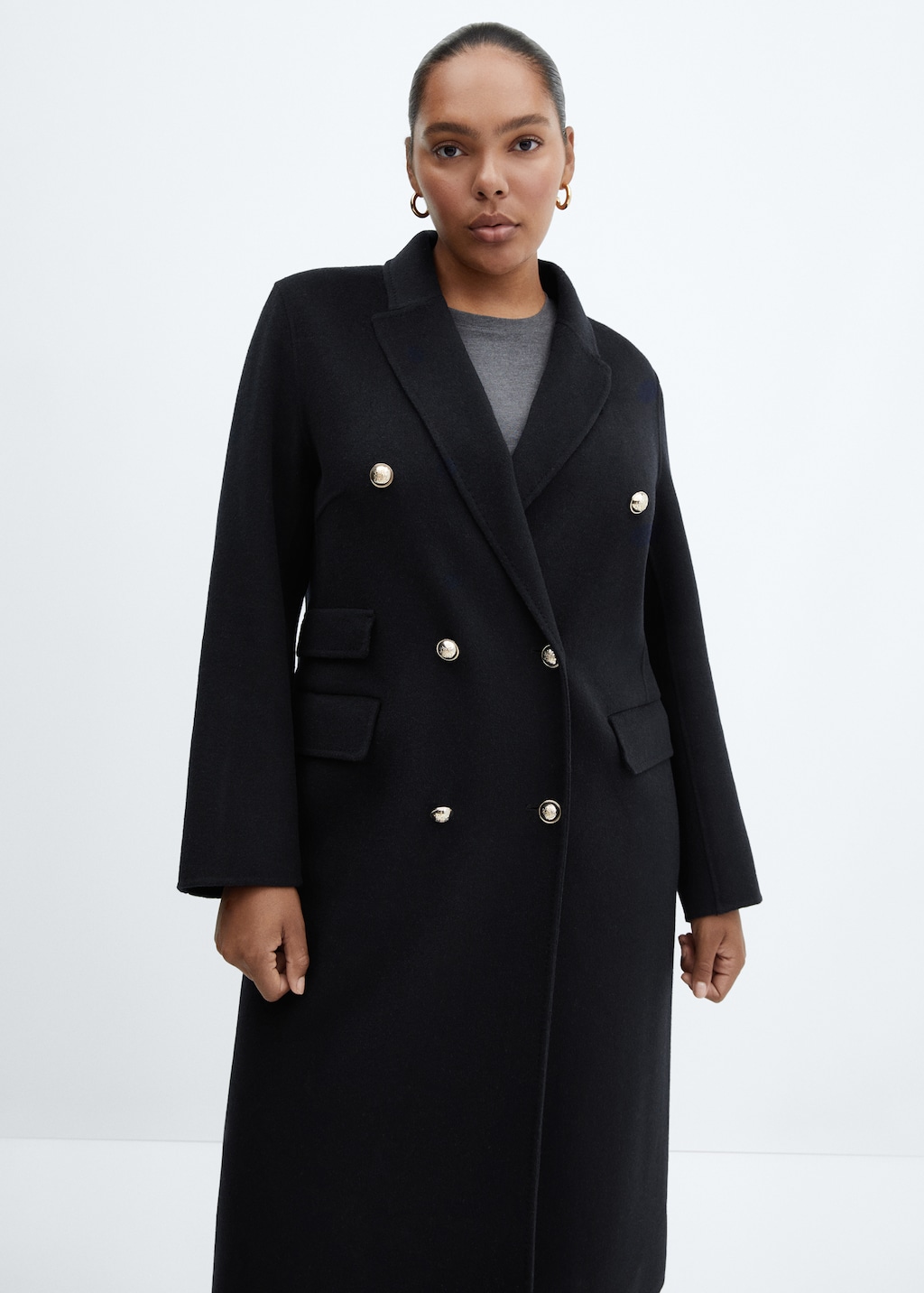 Handmade buttoned wool coat - Women | MANGO Moldova