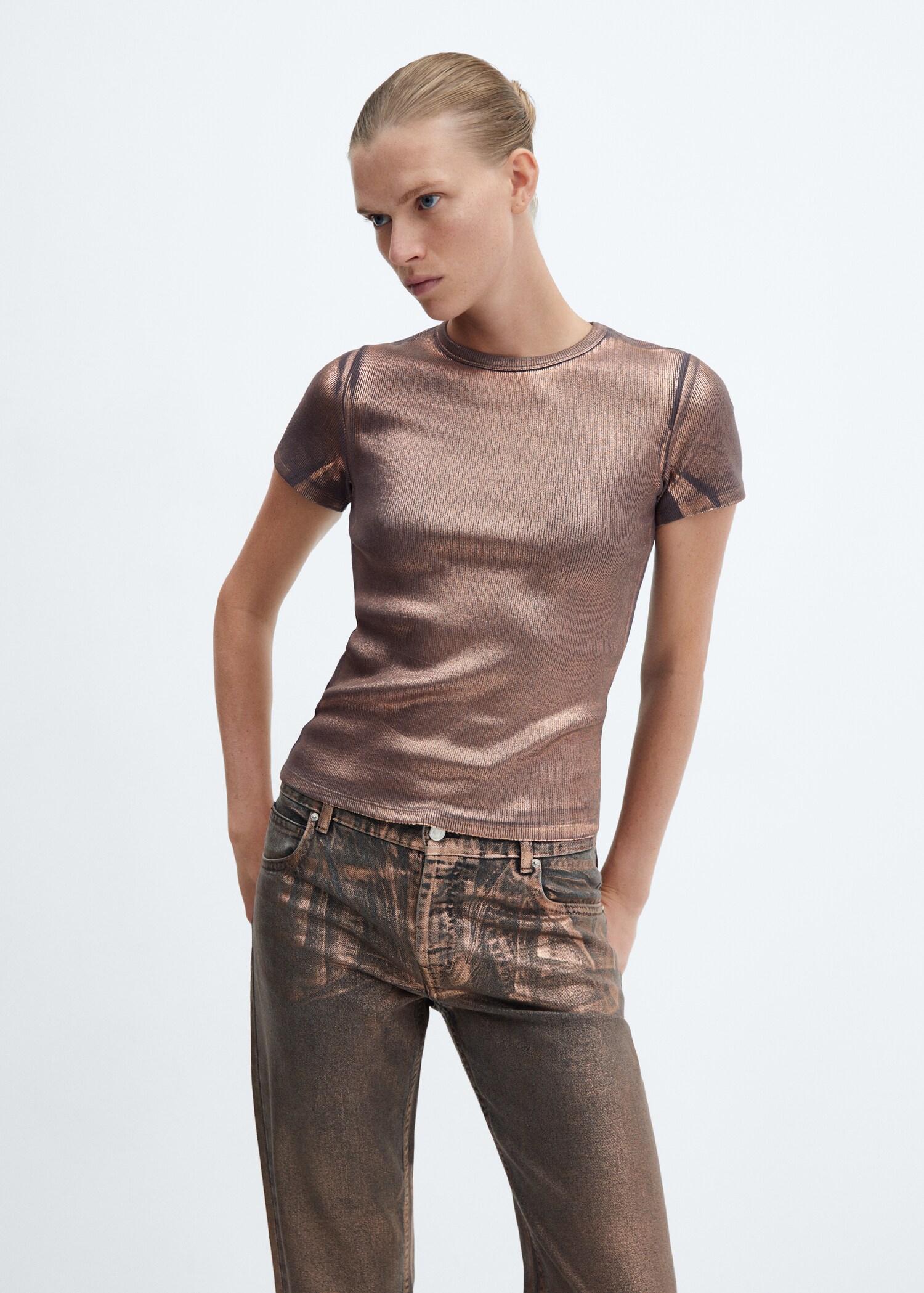 Foil short-sleeved t-shirt - Medium plane
