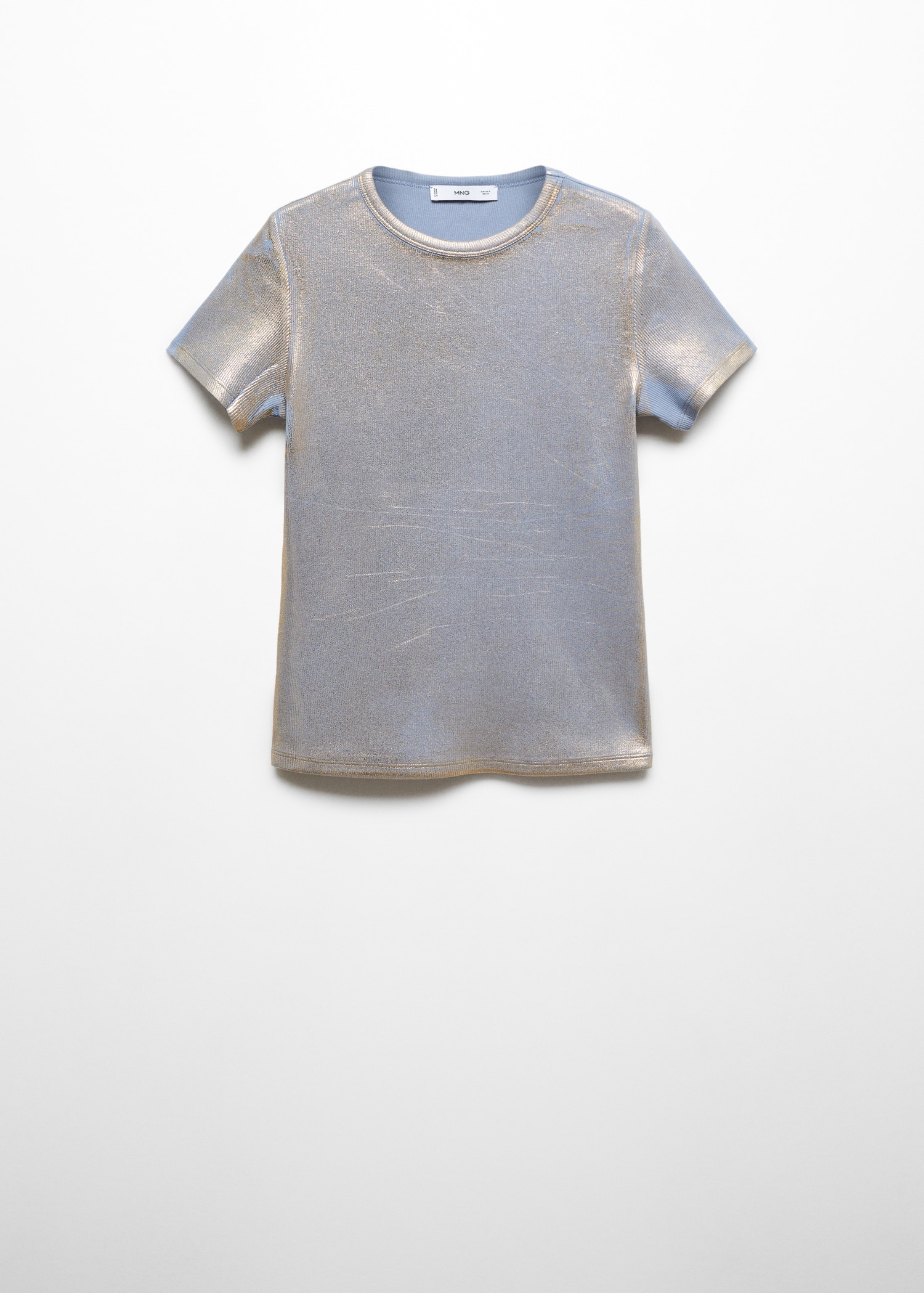 T-shirt de manga curta com efeito foil - Artigo sem modelo