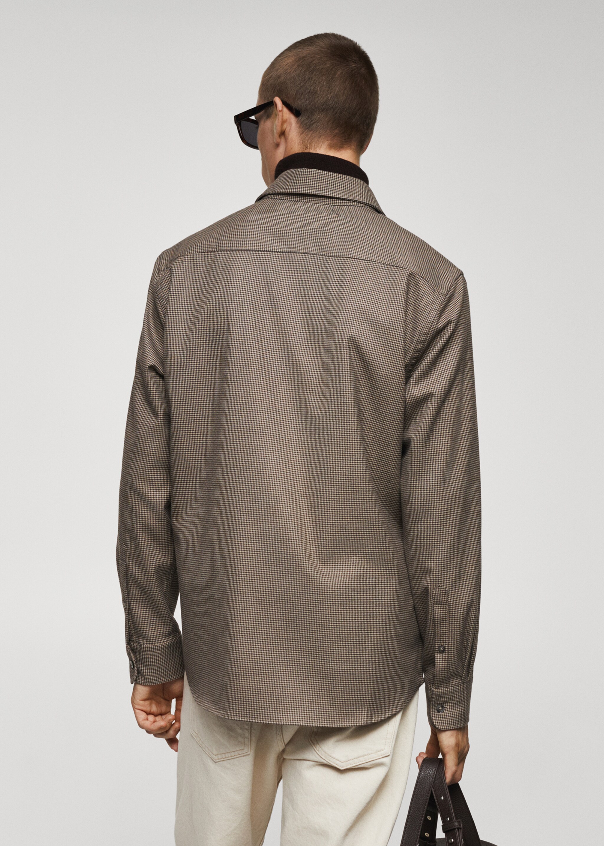 Sobrecamisa algodón bolsillos - Reverso del artículo, Beige. Ref: 57007714-00.