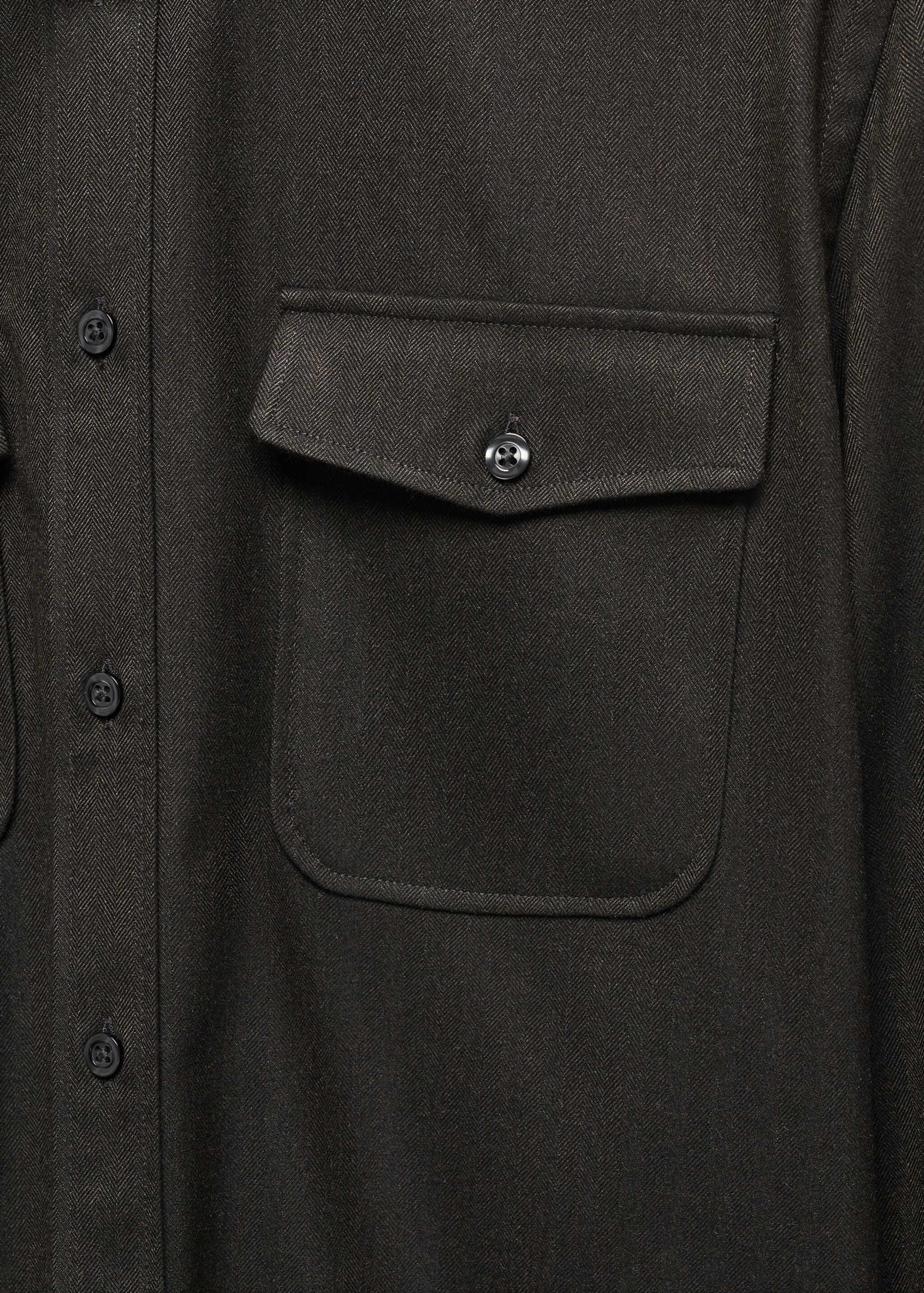 Sobrecamisa algodón bolsillos - Detalle del artículo 8, Marrón. Ref: 57007714-00.