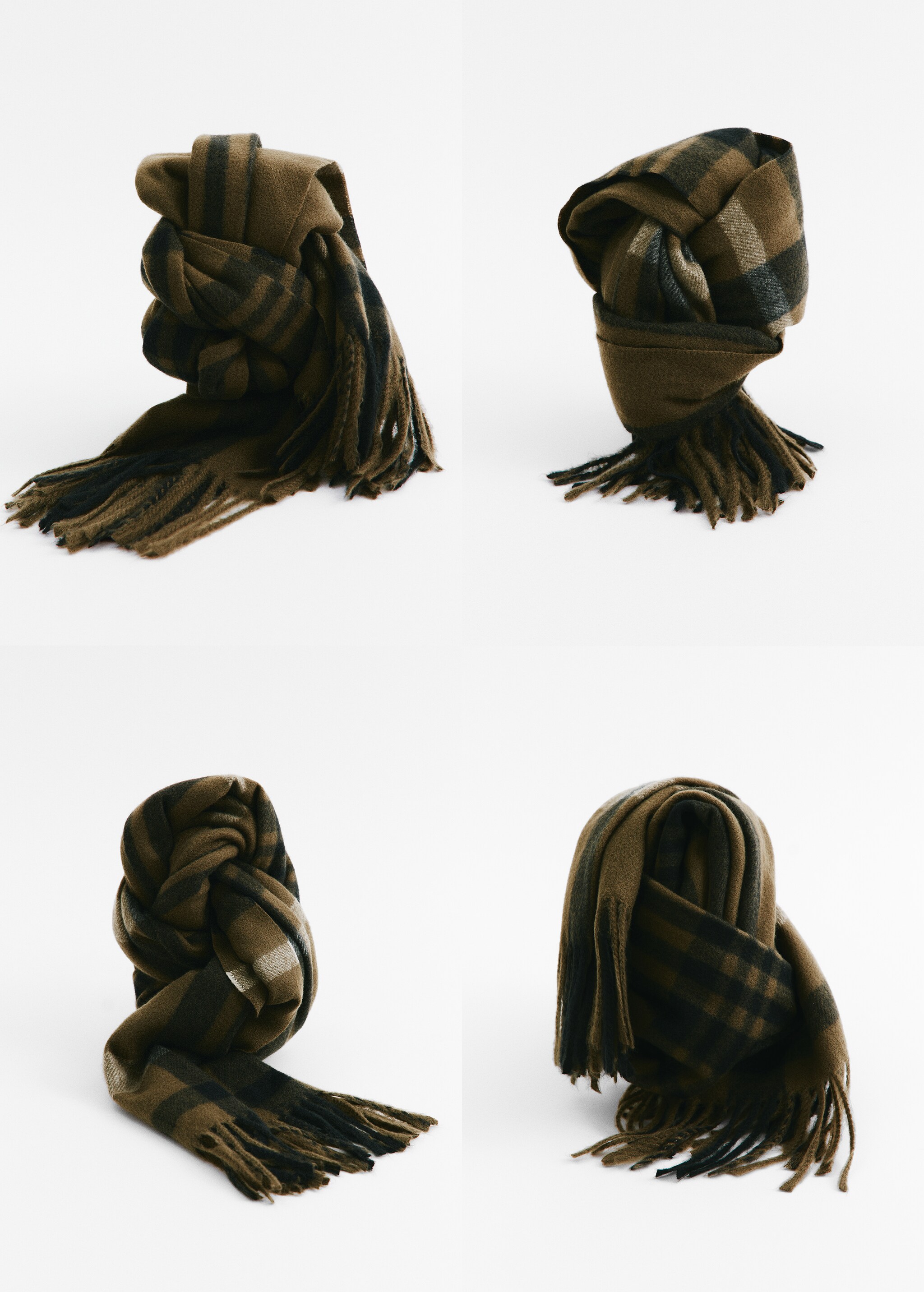 Fringed check scarf - Details of the article 9