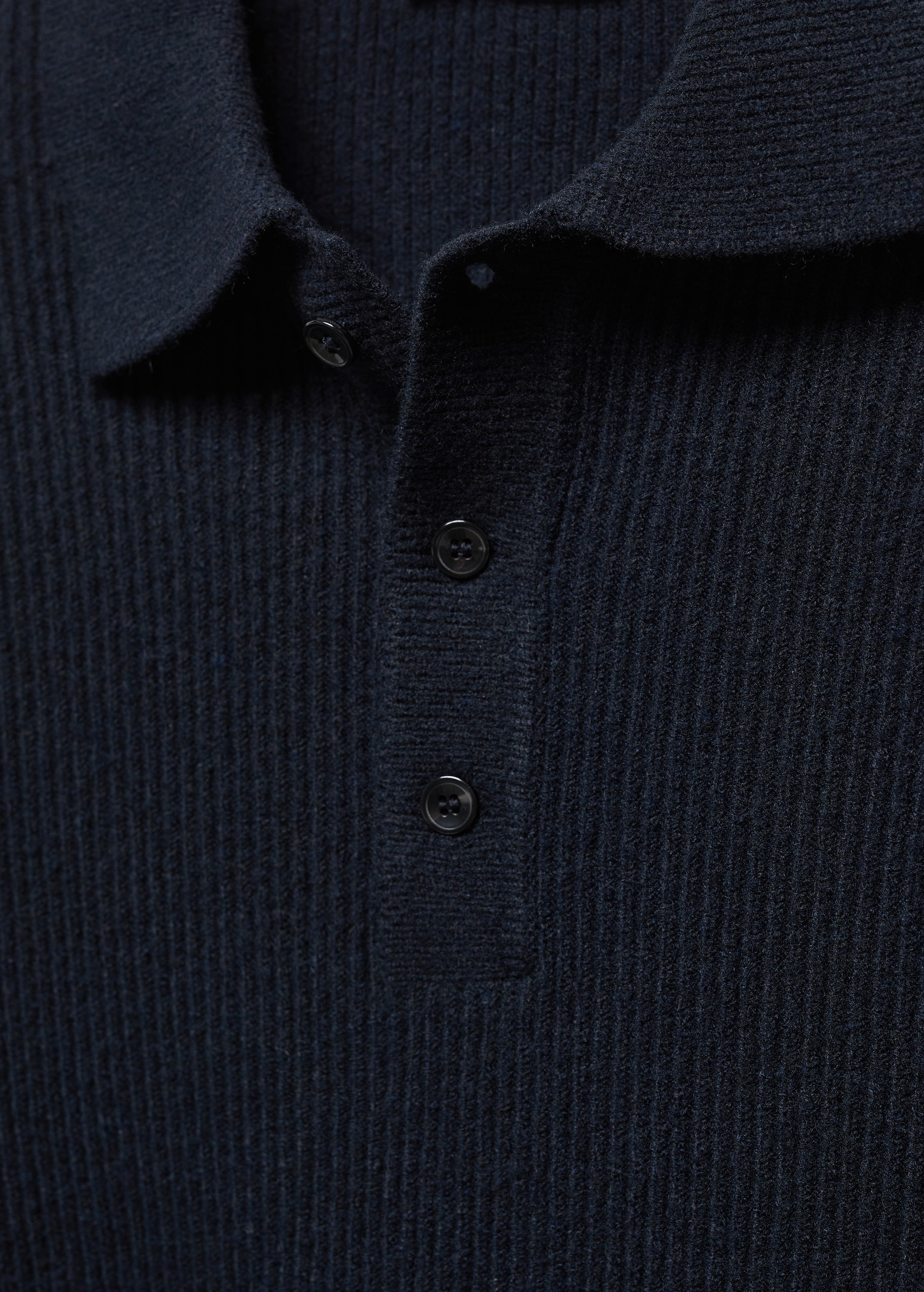 Ribbed knit polo shirt - Detail van het artikel 8