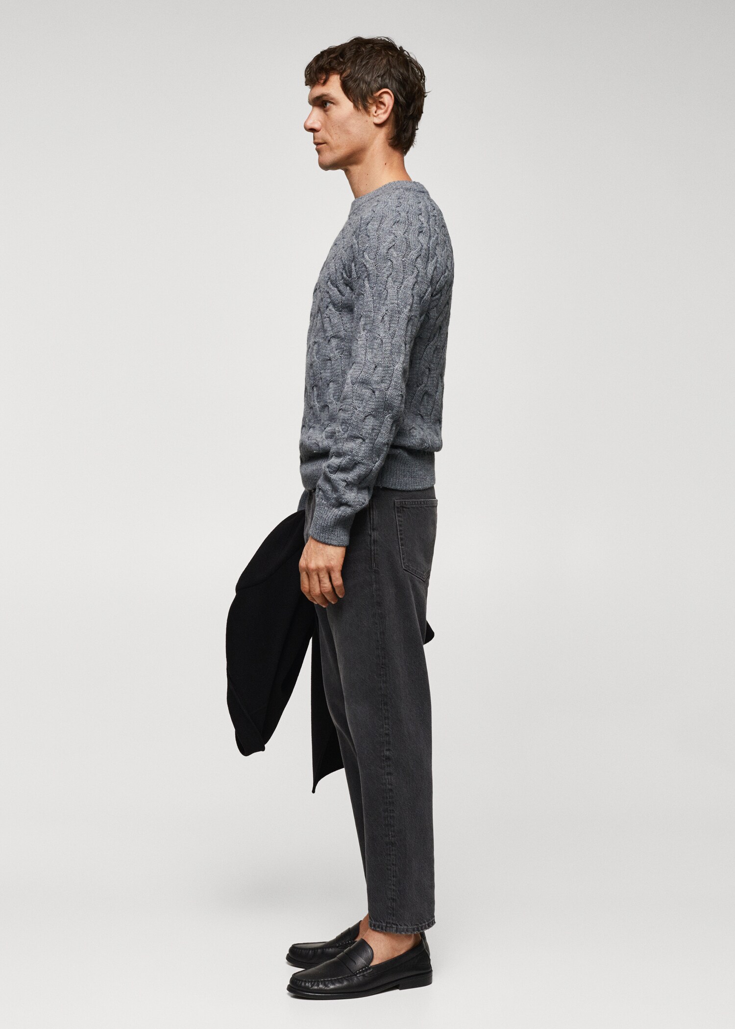 Pull-over laine mélangée torsades - Détail de l'article 2