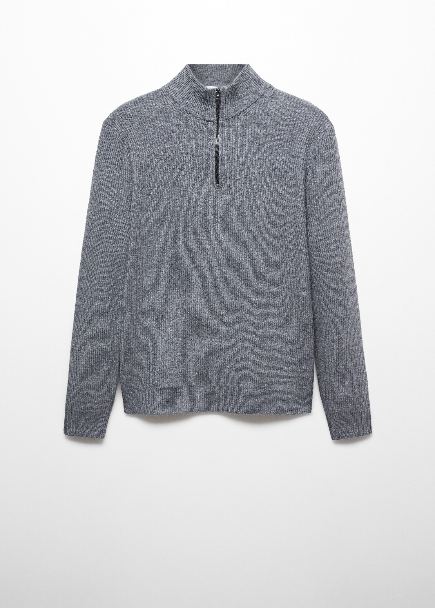 Ribbed sweater with zip - Article without model