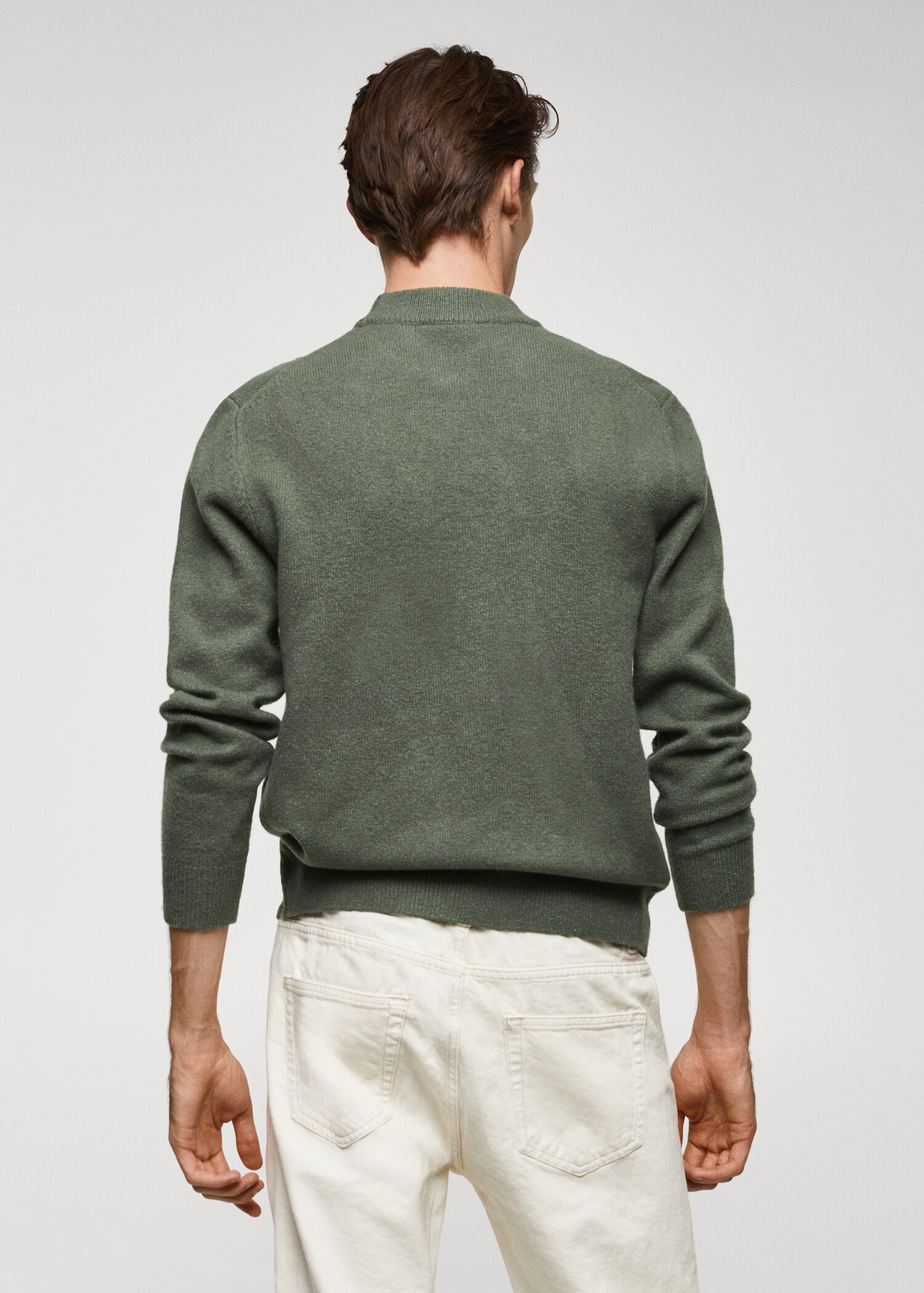Pull col montant laine mélangée - Verso de l’article